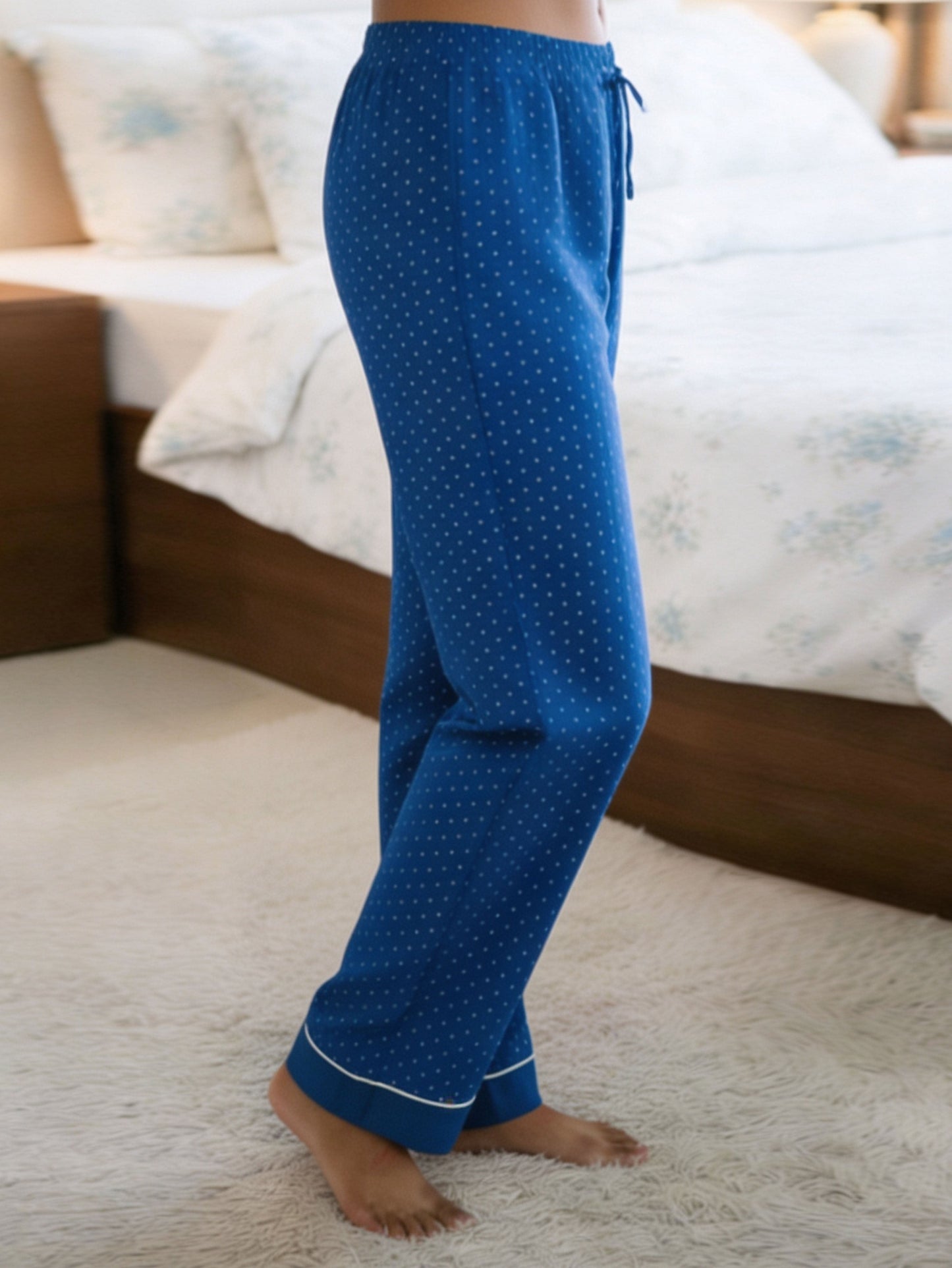 Soft Cotton Bandhani Straight Blue Tunic
