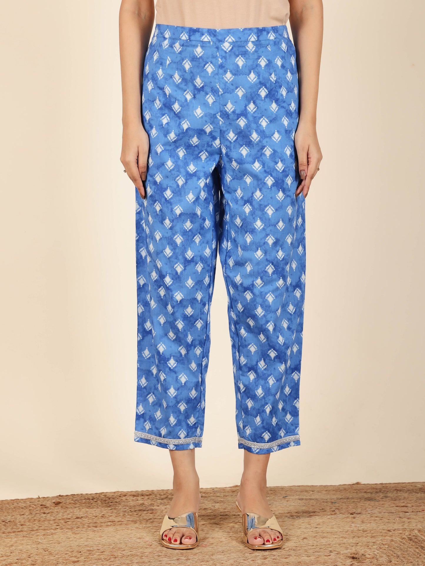 Soft Cotton Geometric Pant