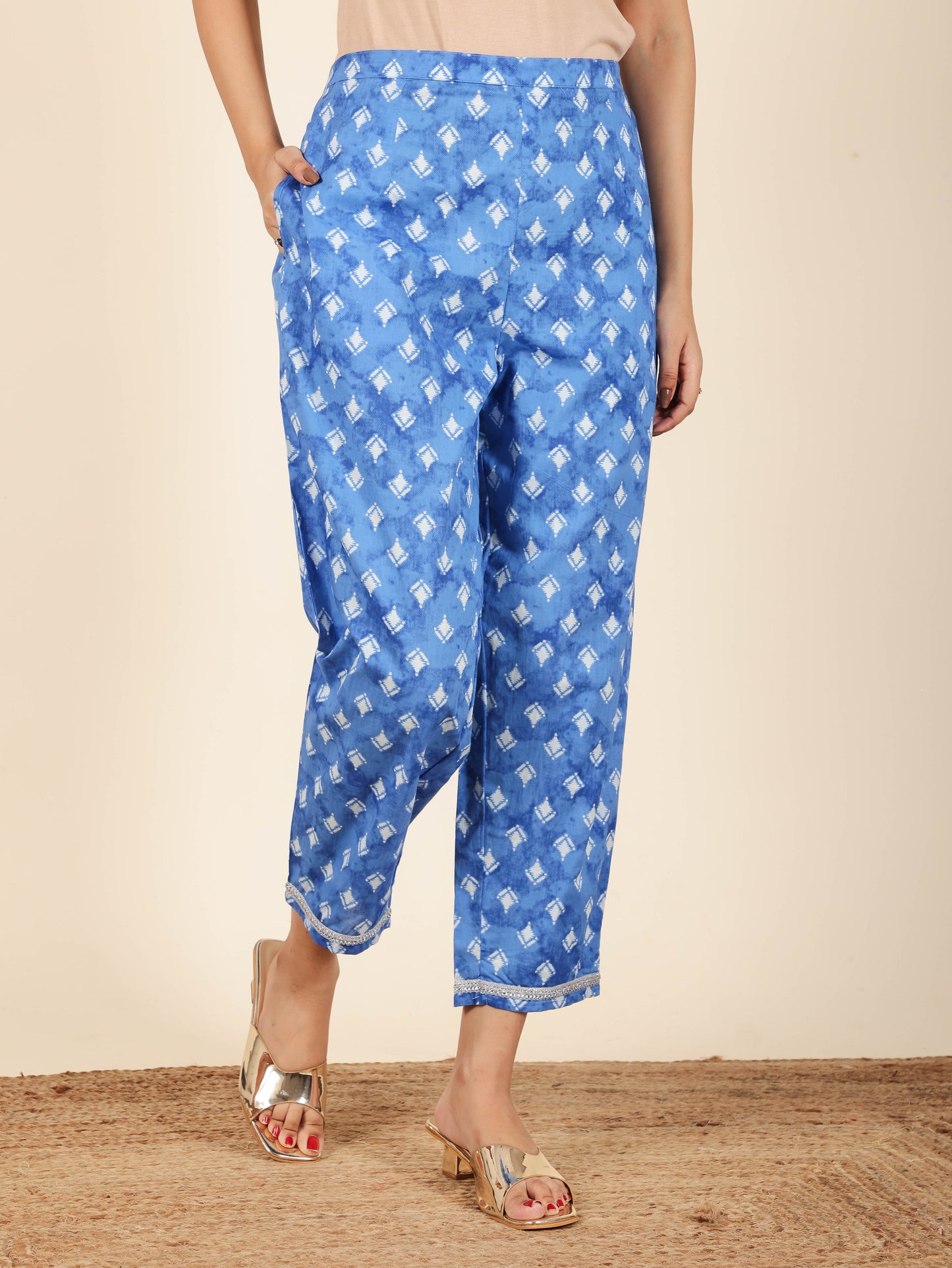 Soft Cotton Geometric Pant