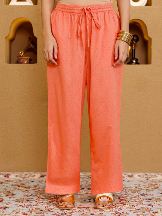 Cotton Dobby Solid Peach Palazzo