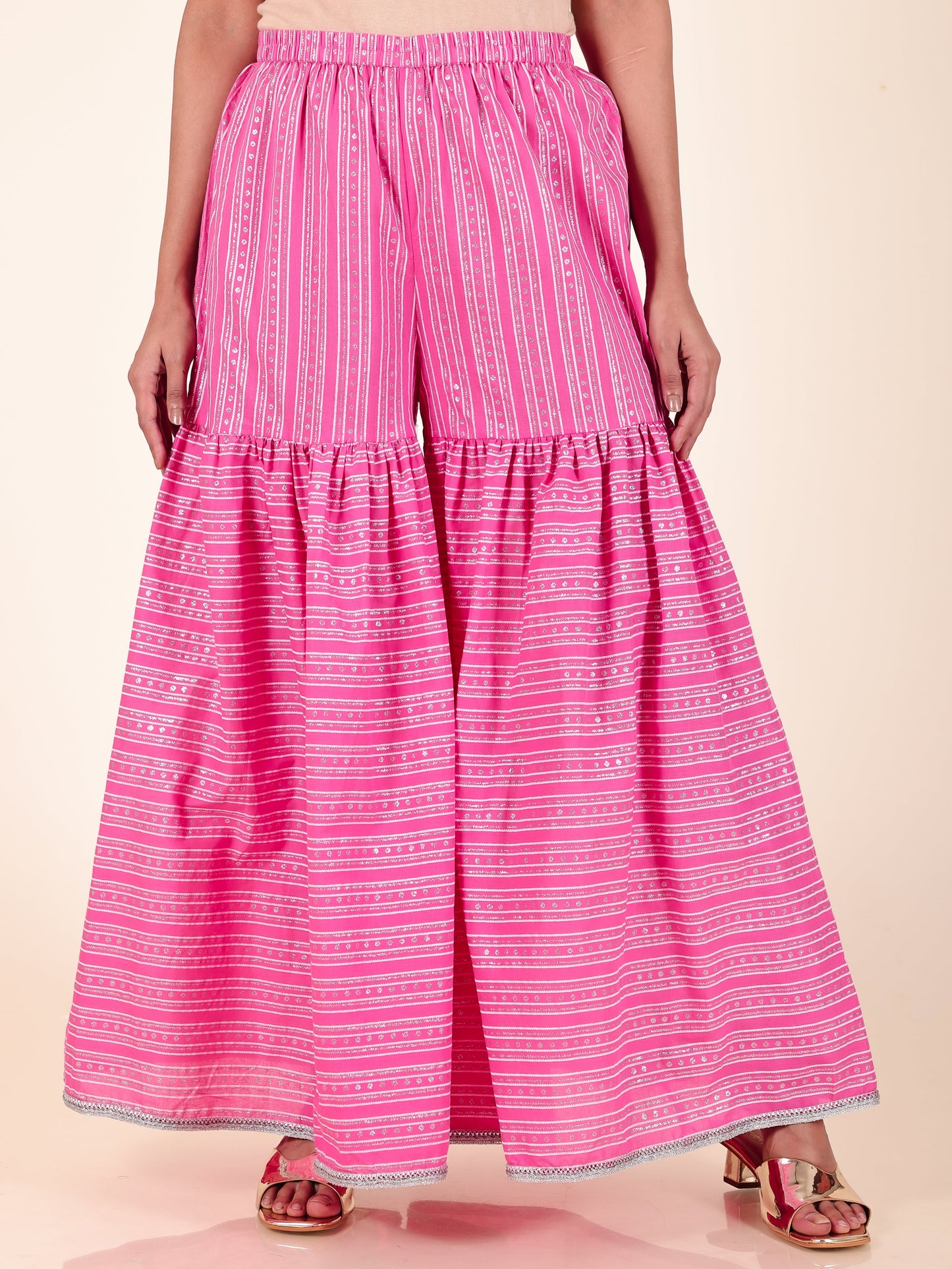 Soft Cotton Striped Sharara