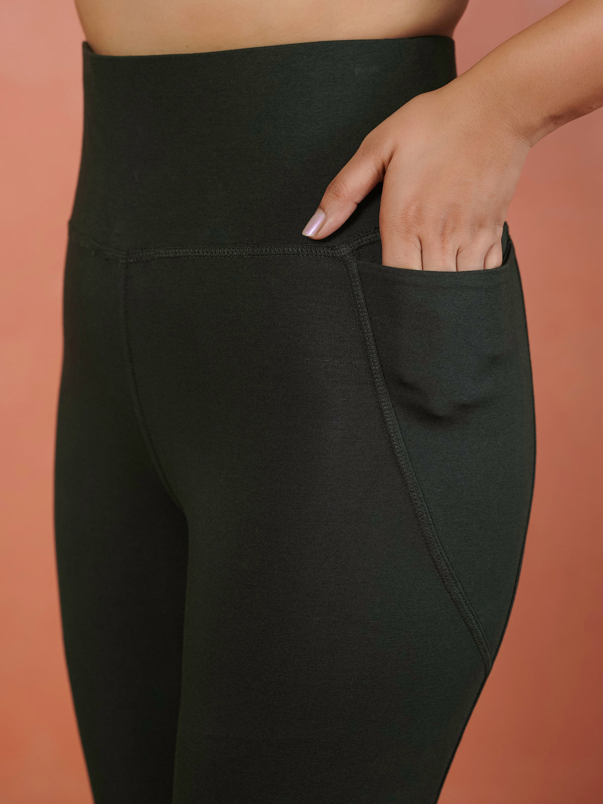 knit solid olive tummy tucker
