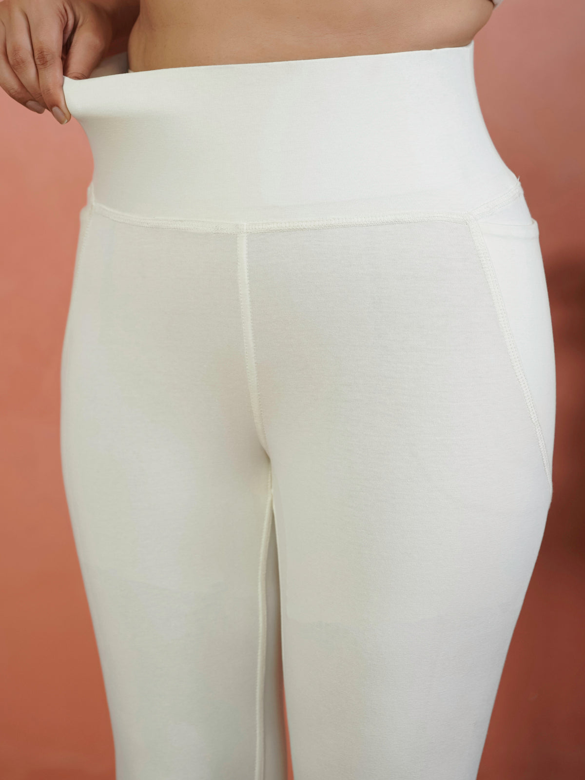 knit solid off white tummy tucker