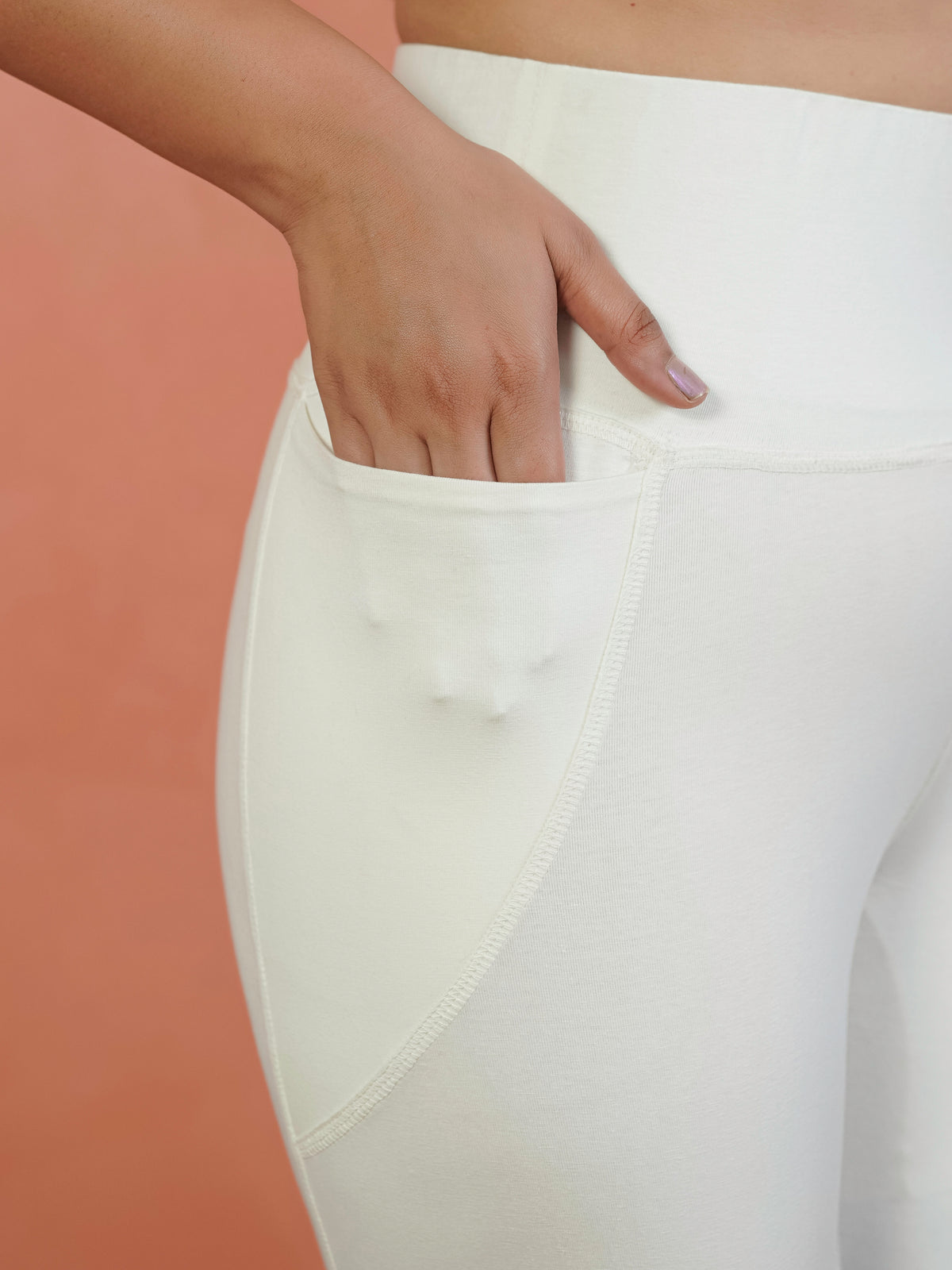 knit solid off white tummy tucker