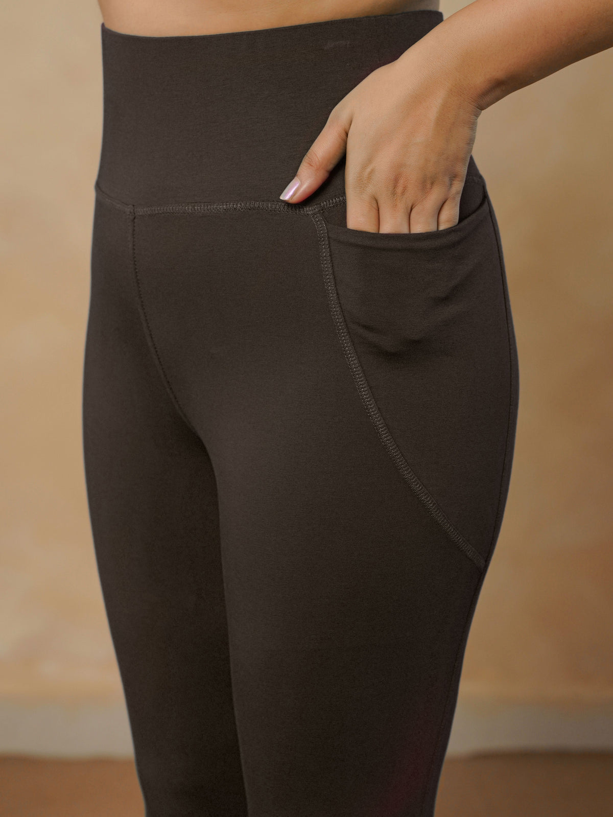 knit solid brown tummy tucker