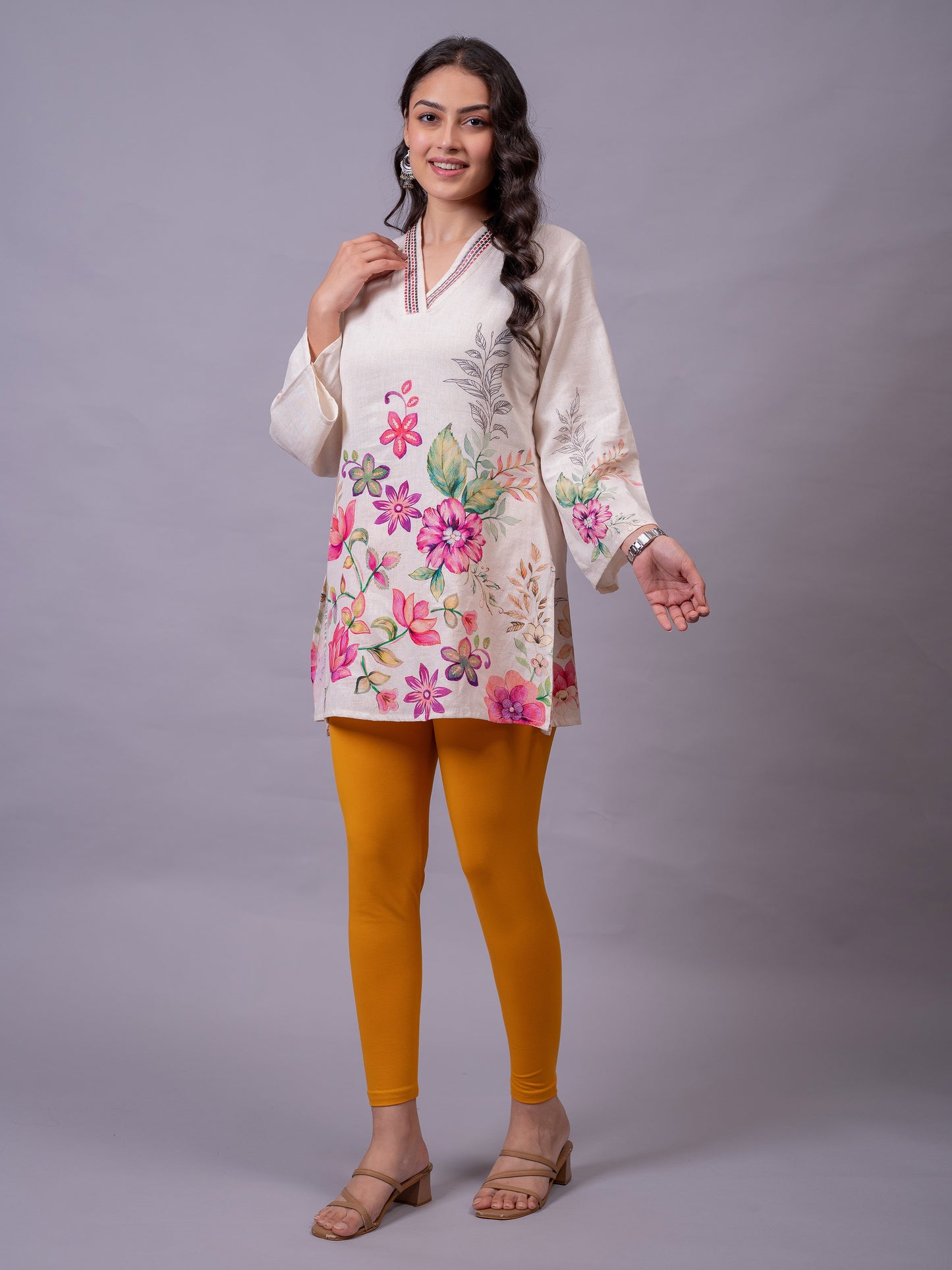Knit Solid Mustard Leggings