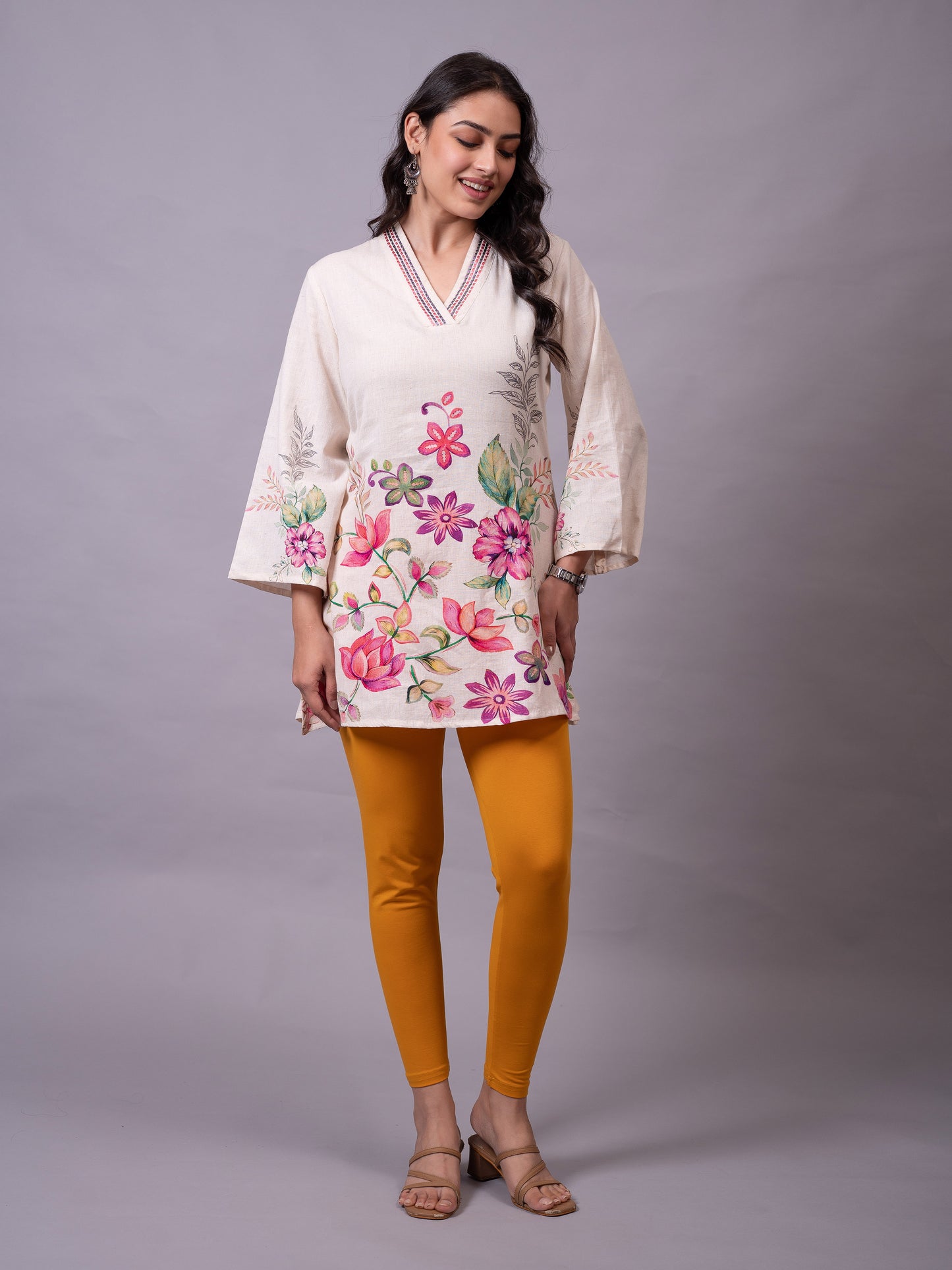 Knit Solid Mustard Leggings