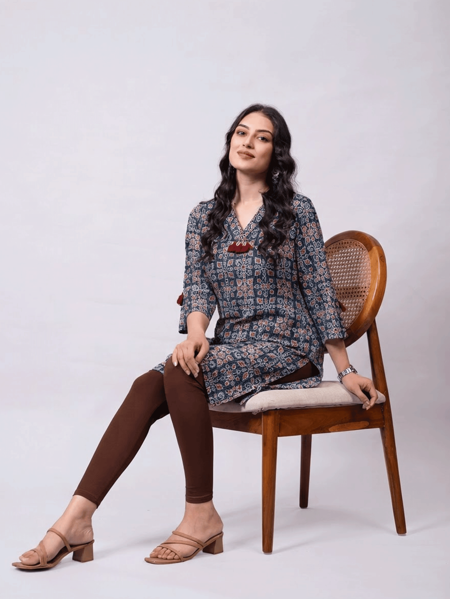 Knit Solid Coffee Brown Leggings