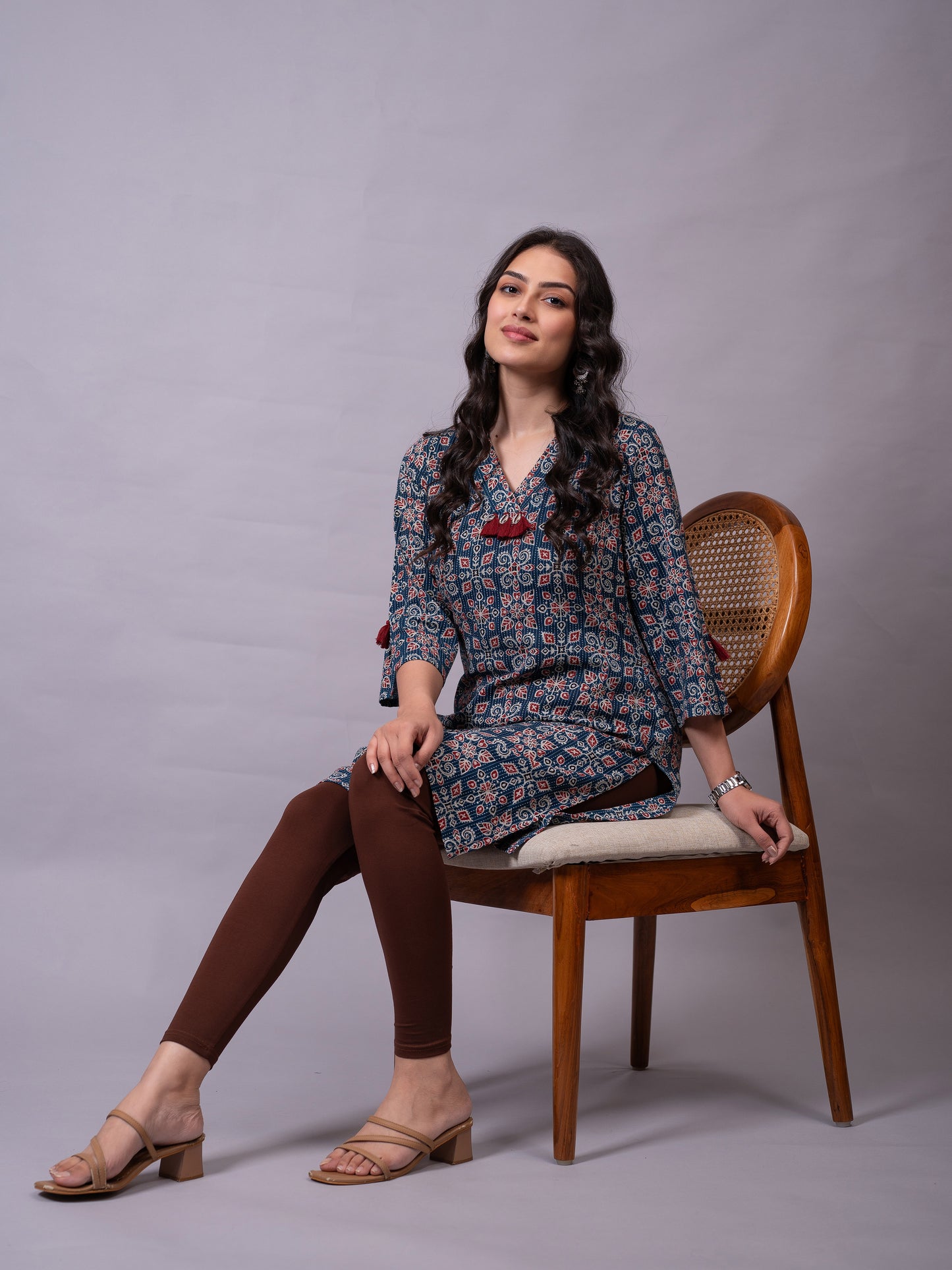 Knit Solid Coffee Brown Leggings