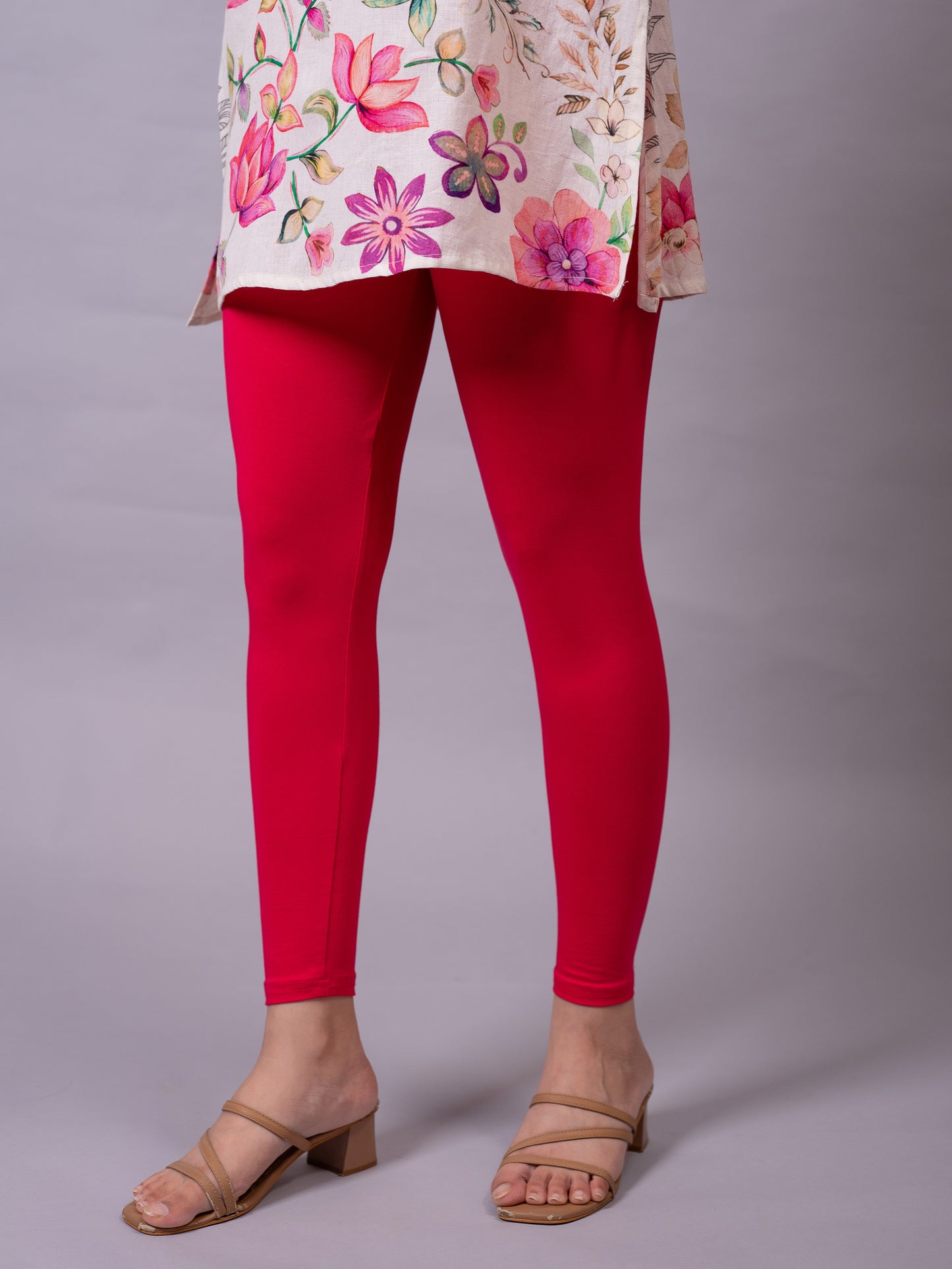 Knit Solid Fuchsia Leggings