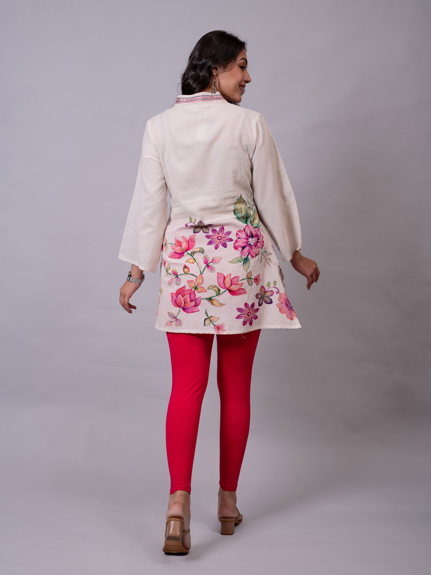 Knit Solid Fuchsia Leggings