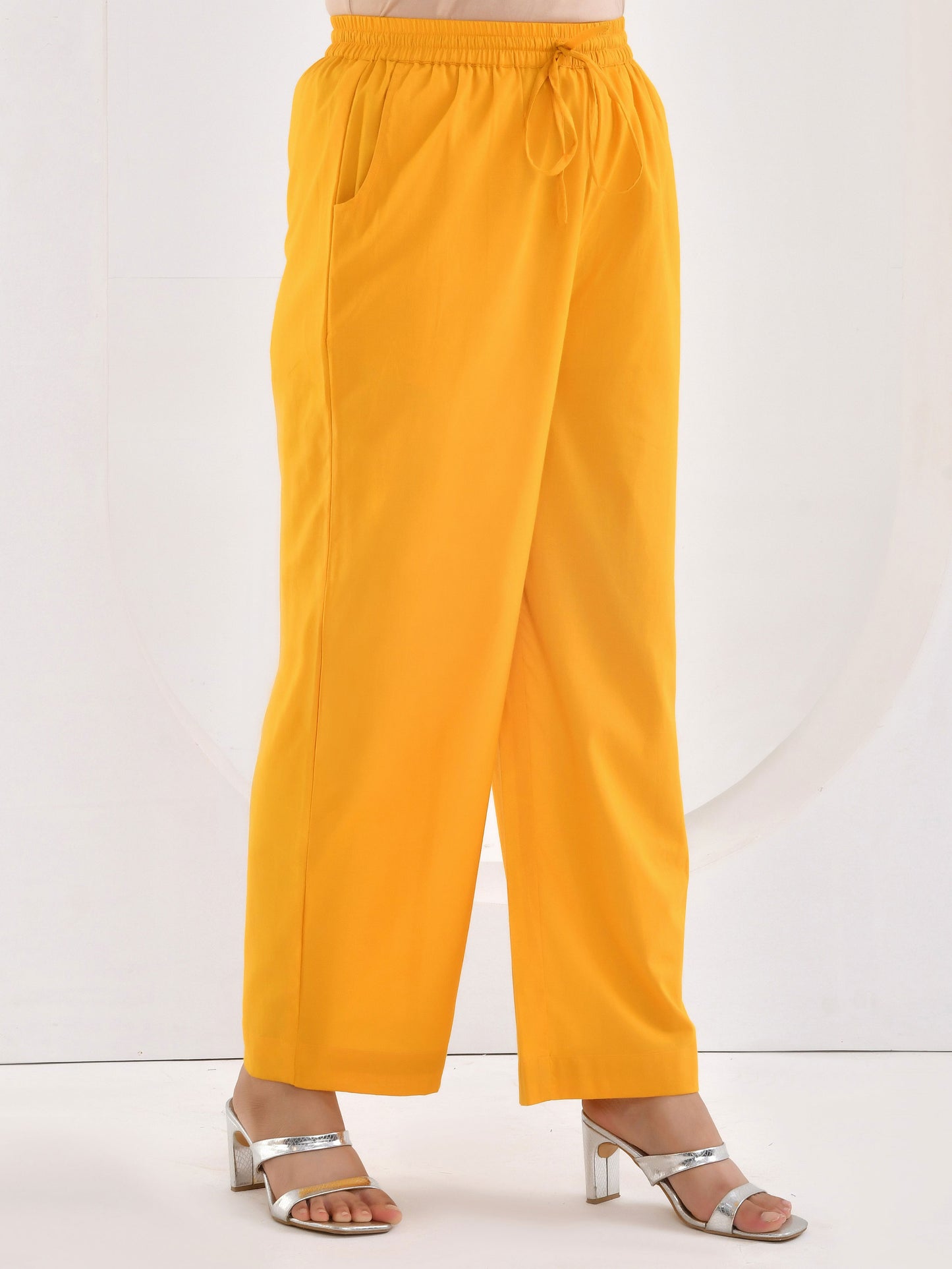 Soft cotton Solid Straight Yellow Kurta