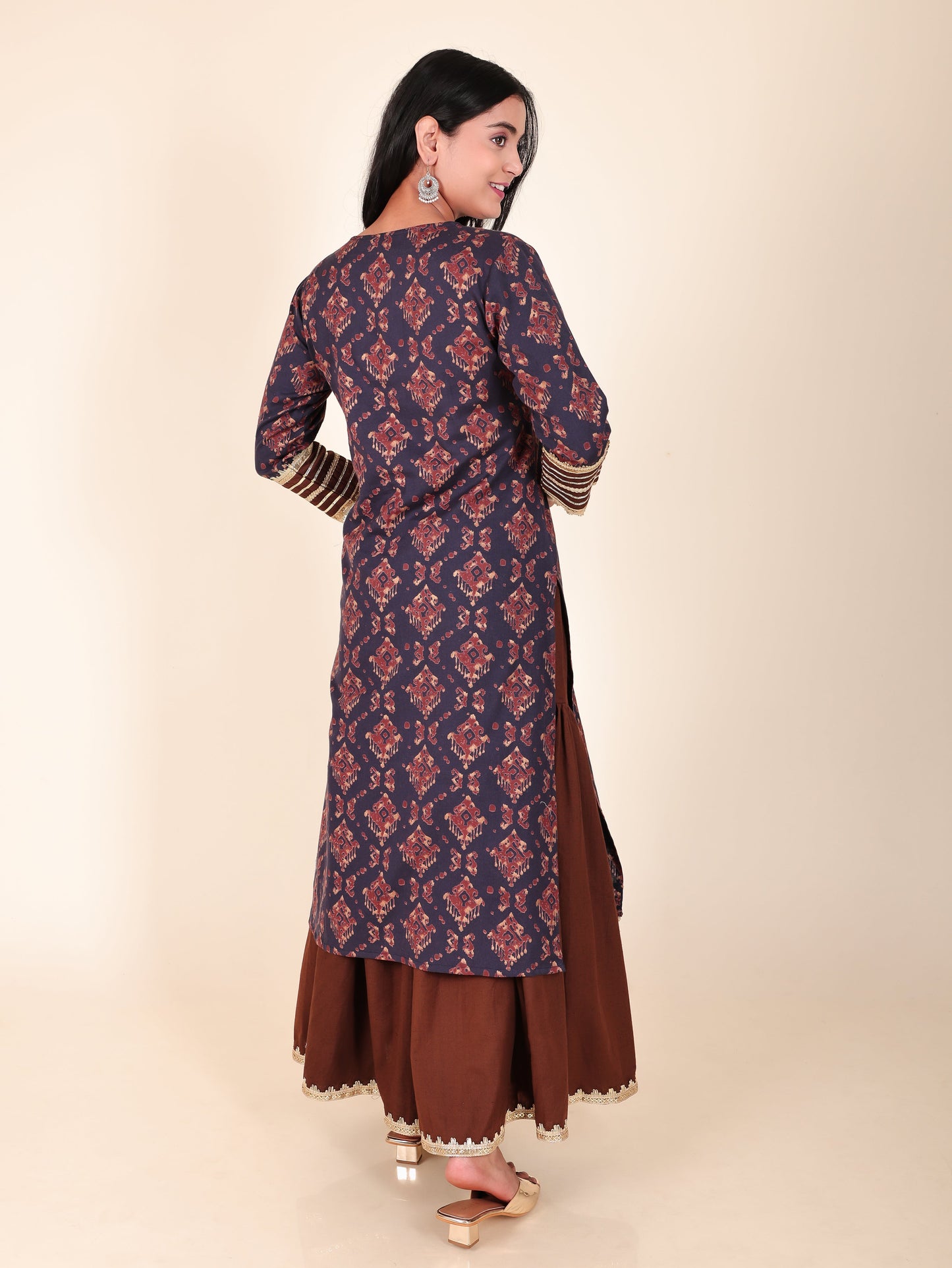 Linen Cotton Ikat Kurta