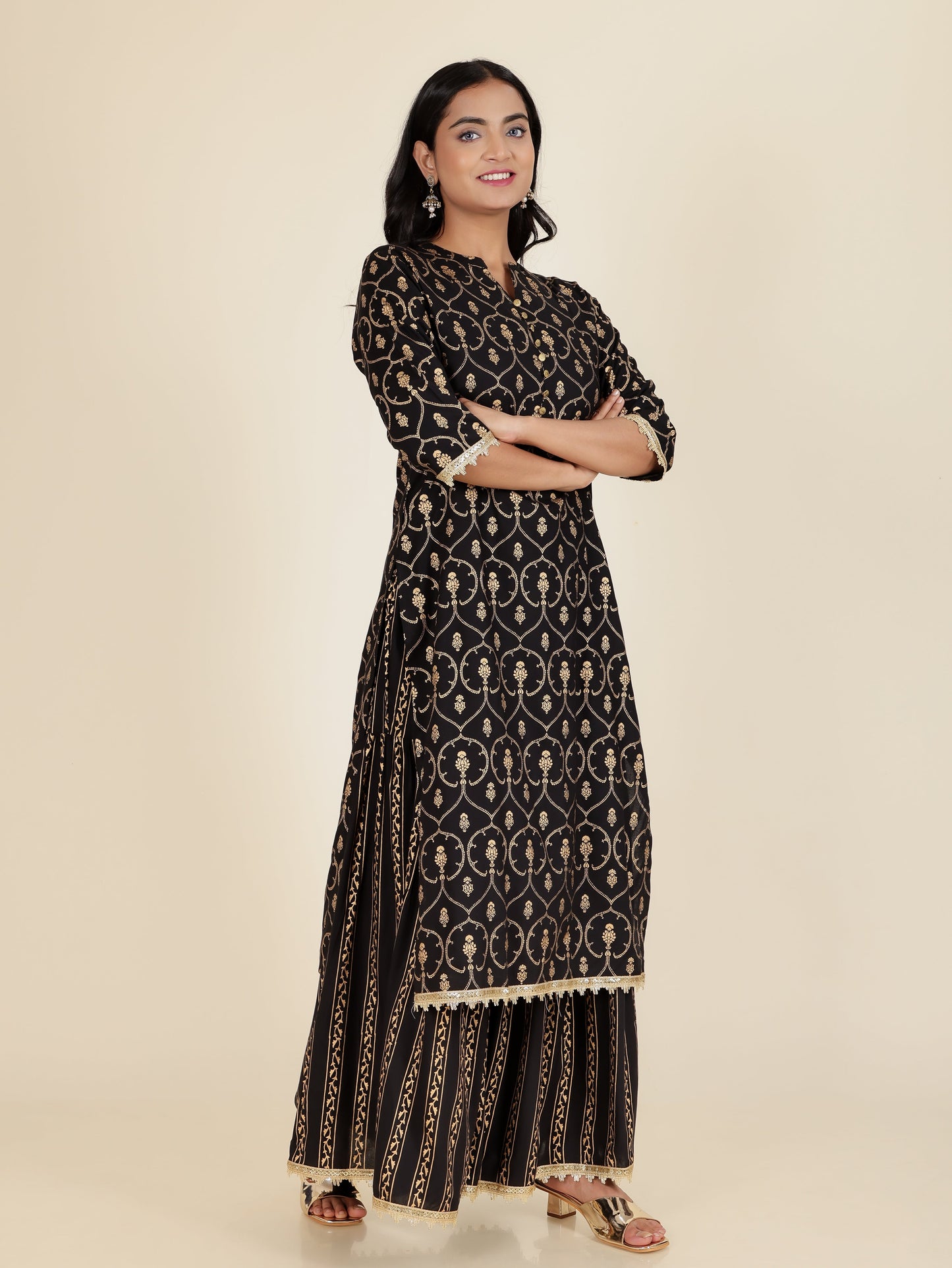 Rayon Gold foil Kurta