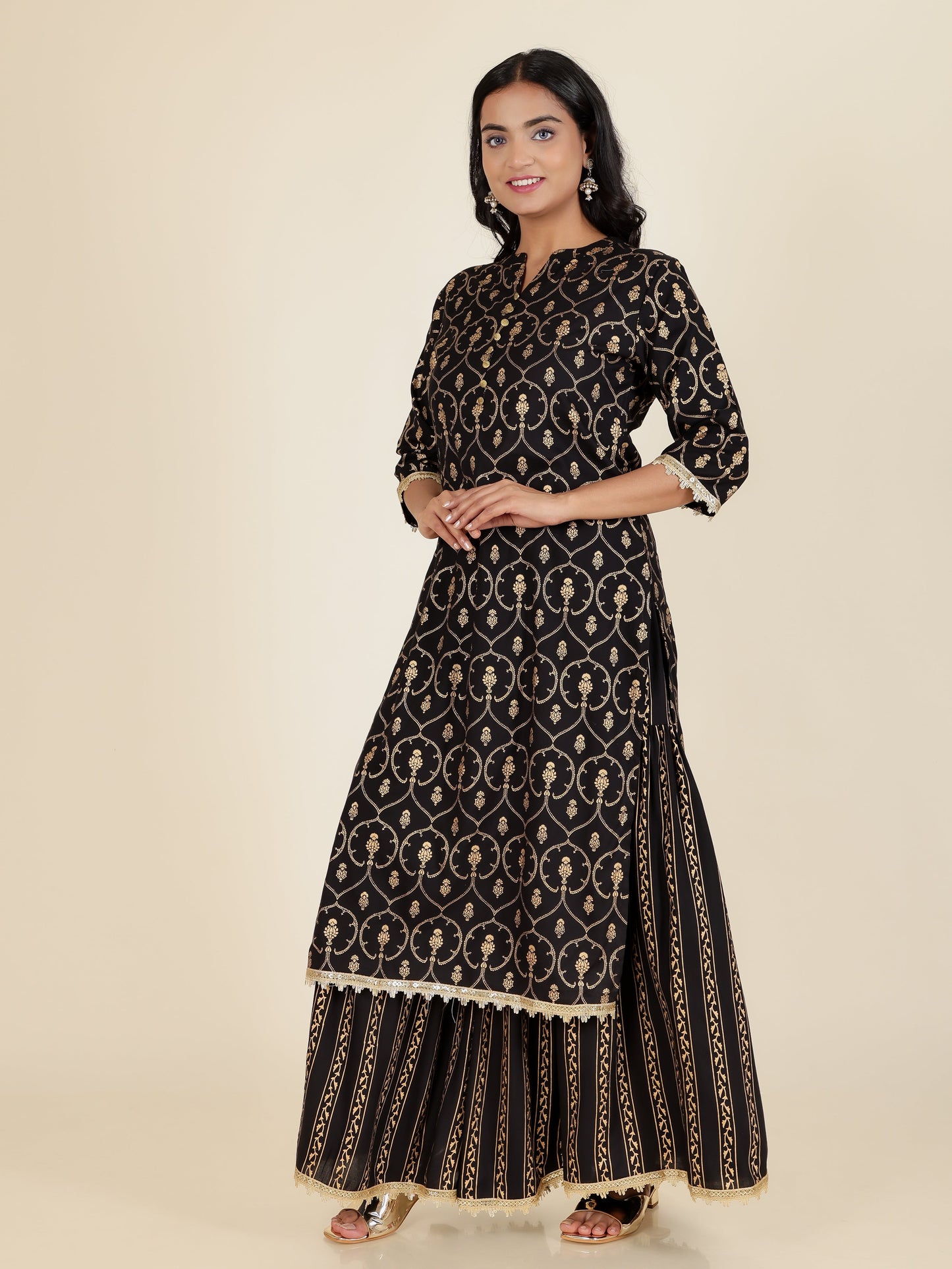 Rayon Gold foil Kurta