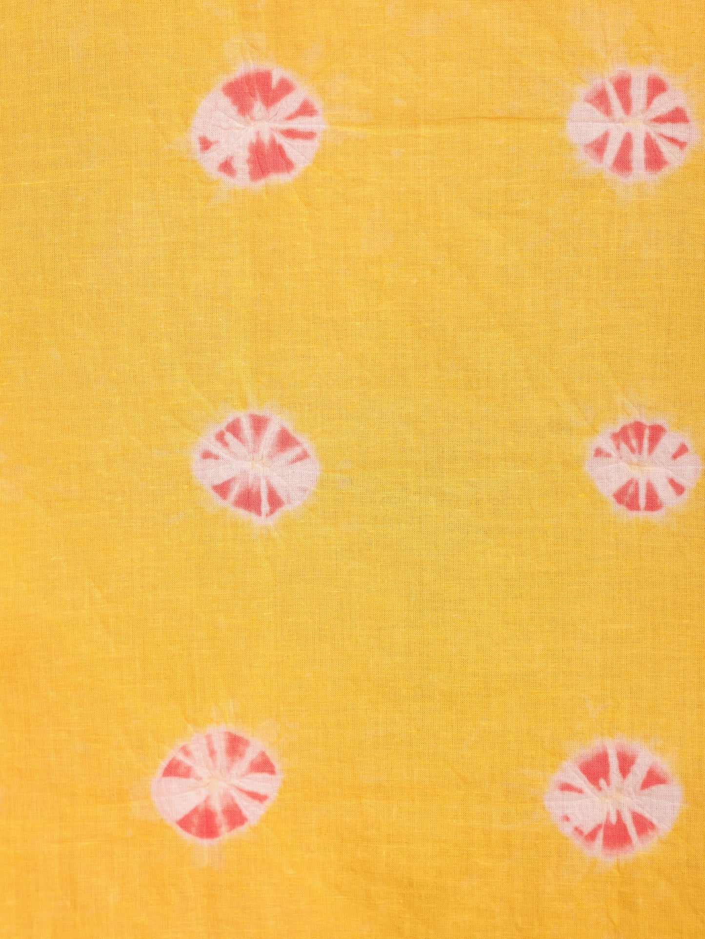 Soft Cotton Tie-Dye Straight Yellow Kurta
