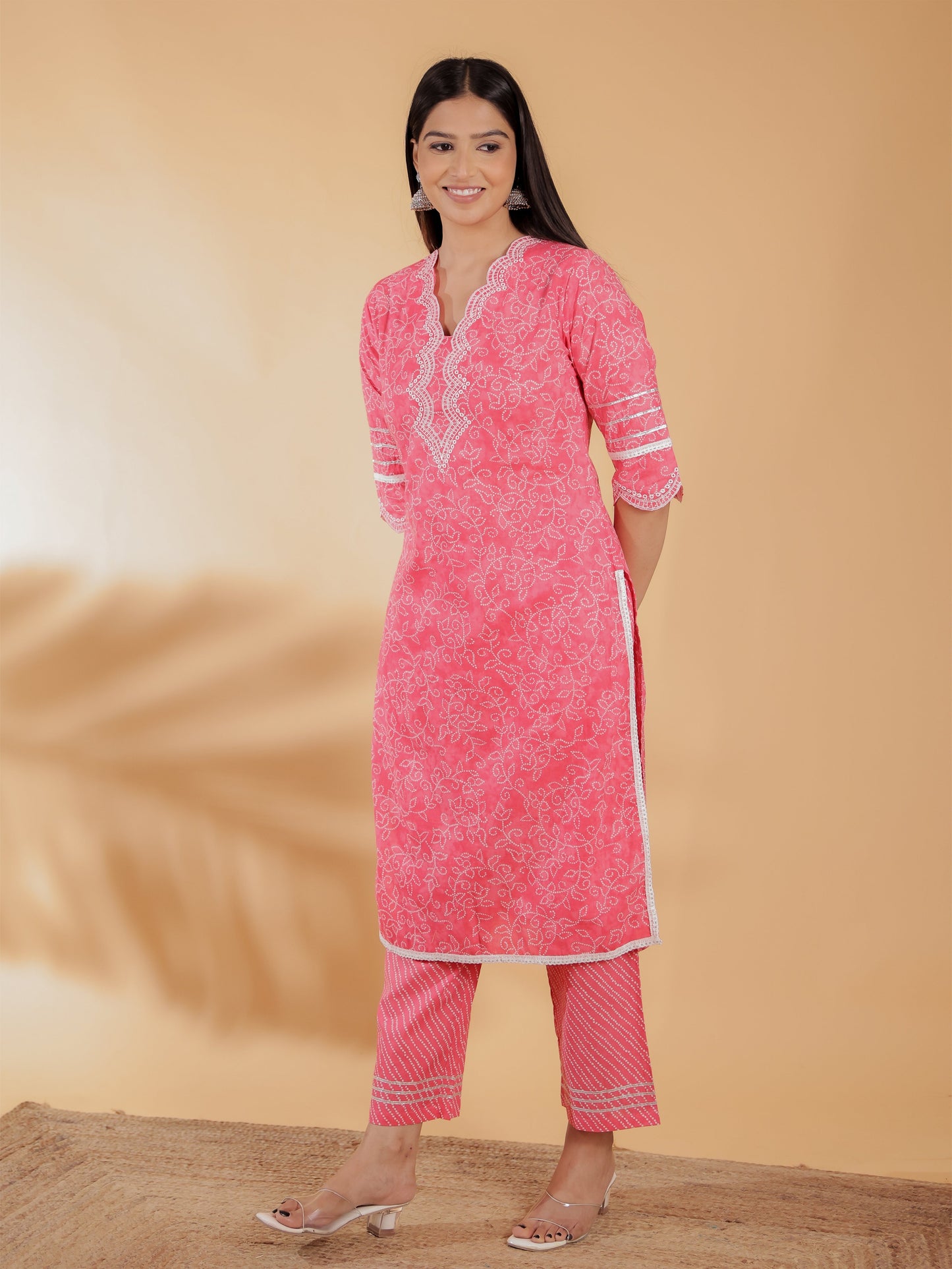 Soft Cotton Bandhani Kurta