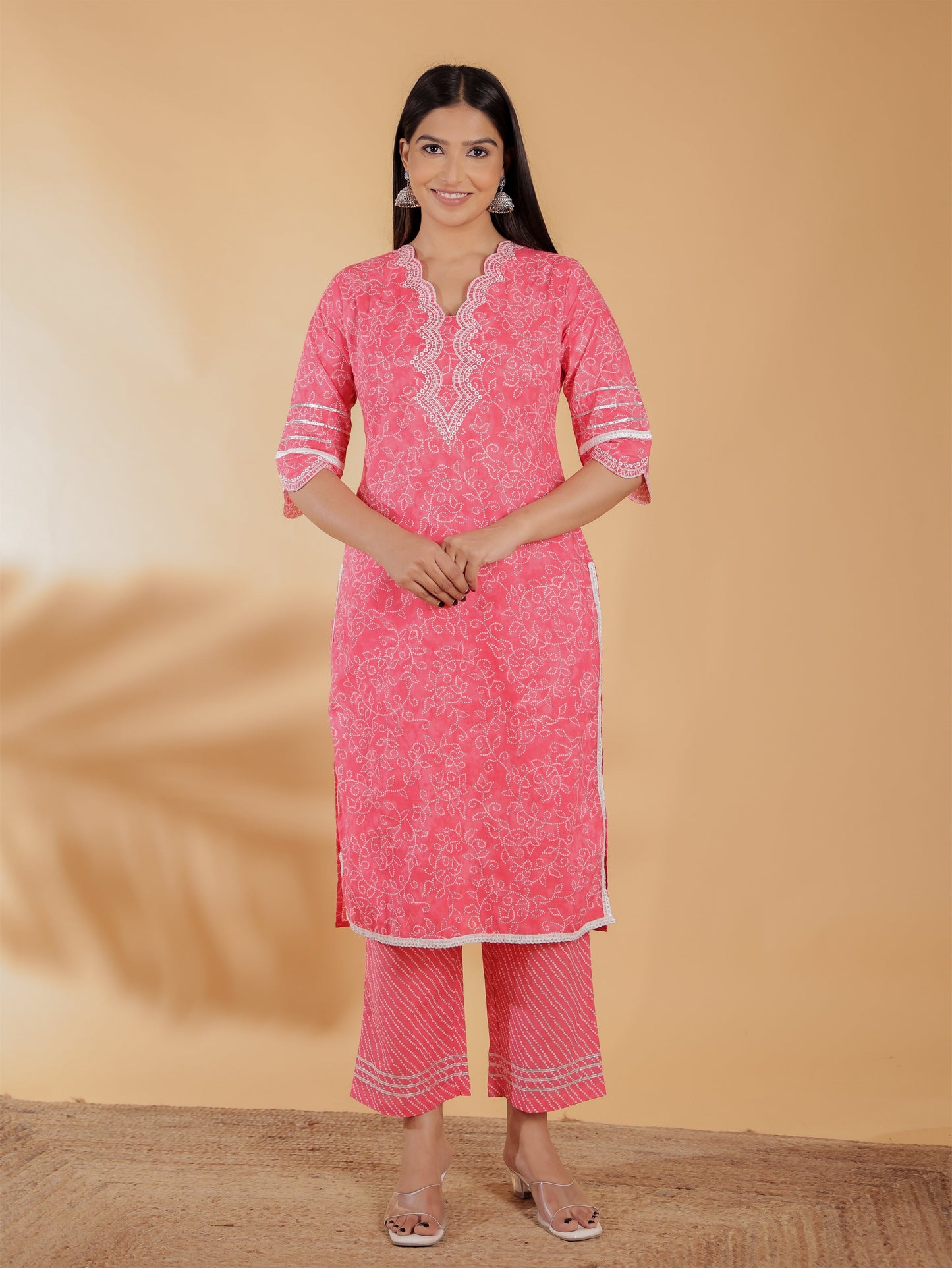 Soft Cotton Bandhani Kurta