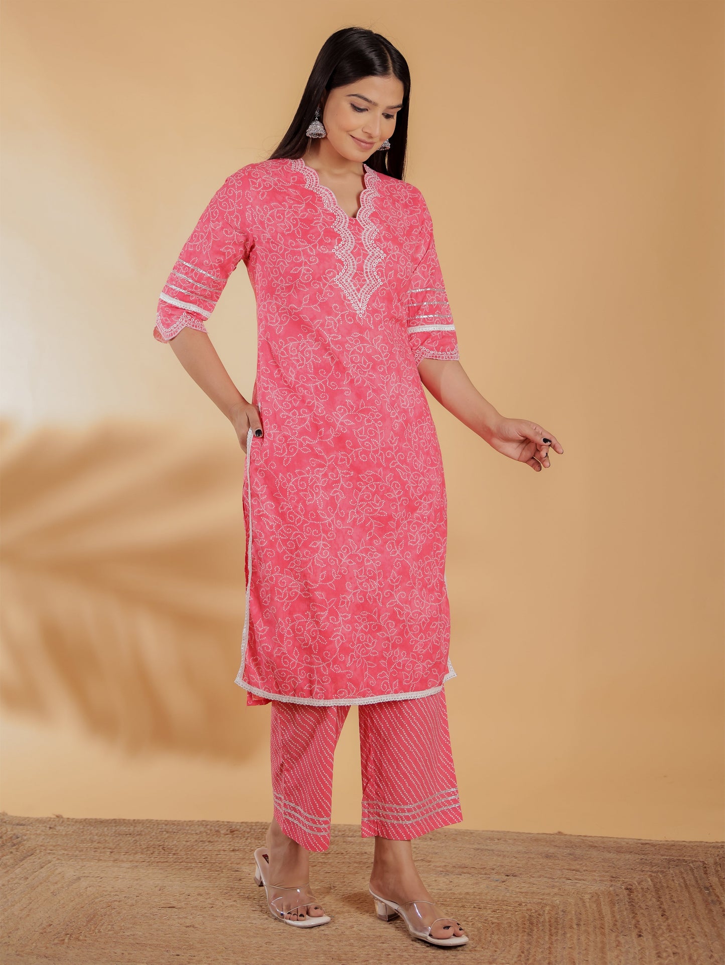 Soft Cotton Bandhani Kurta