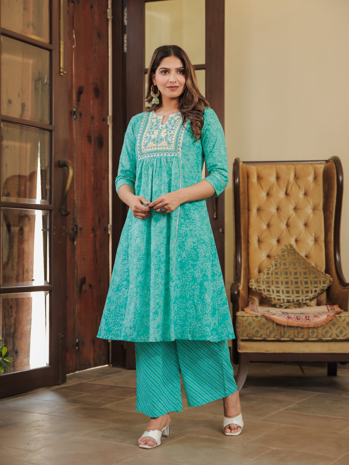 Soft Cotton Bandhani Kurta