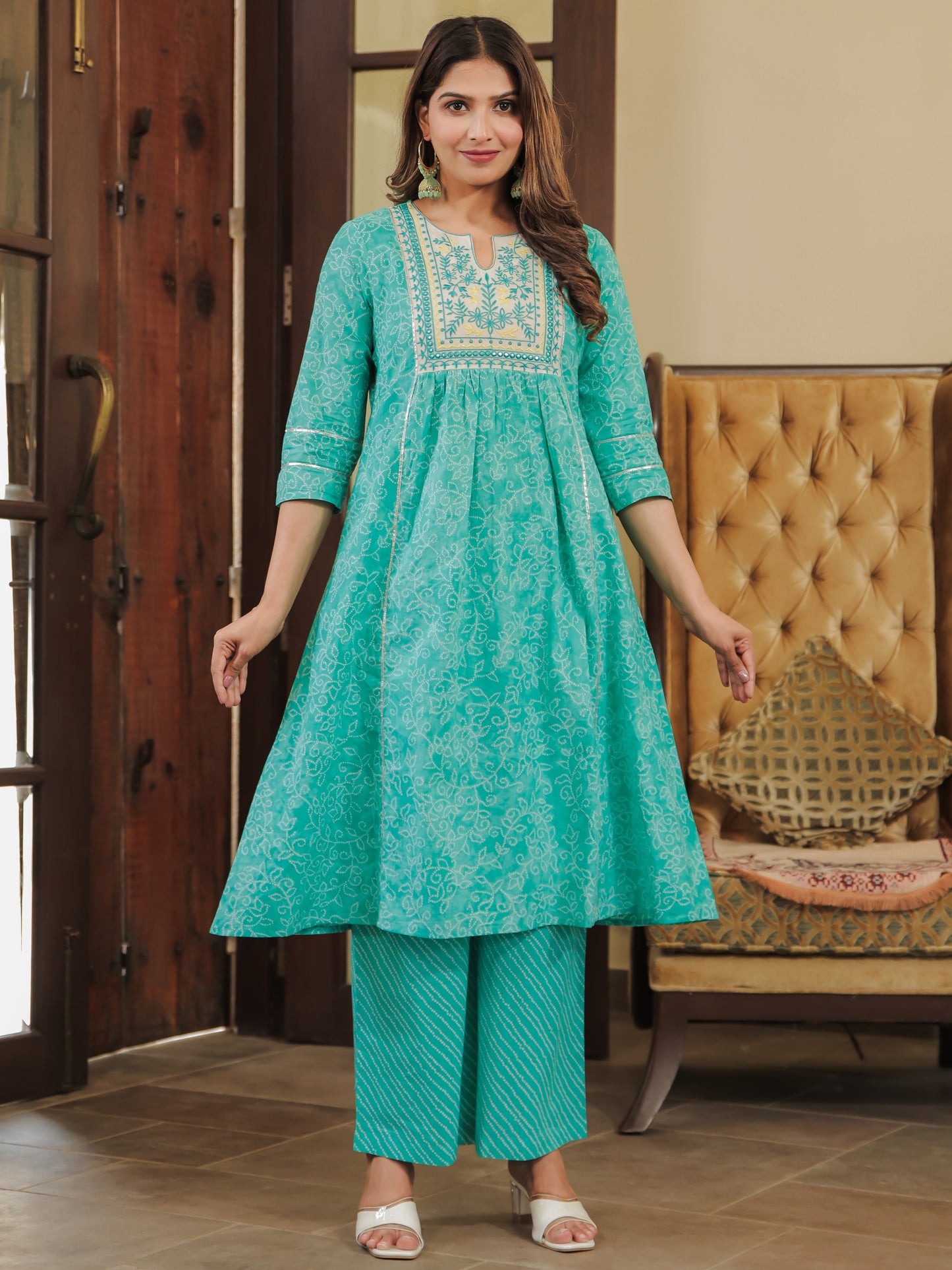 Soft Cotton Bandhani Kurta