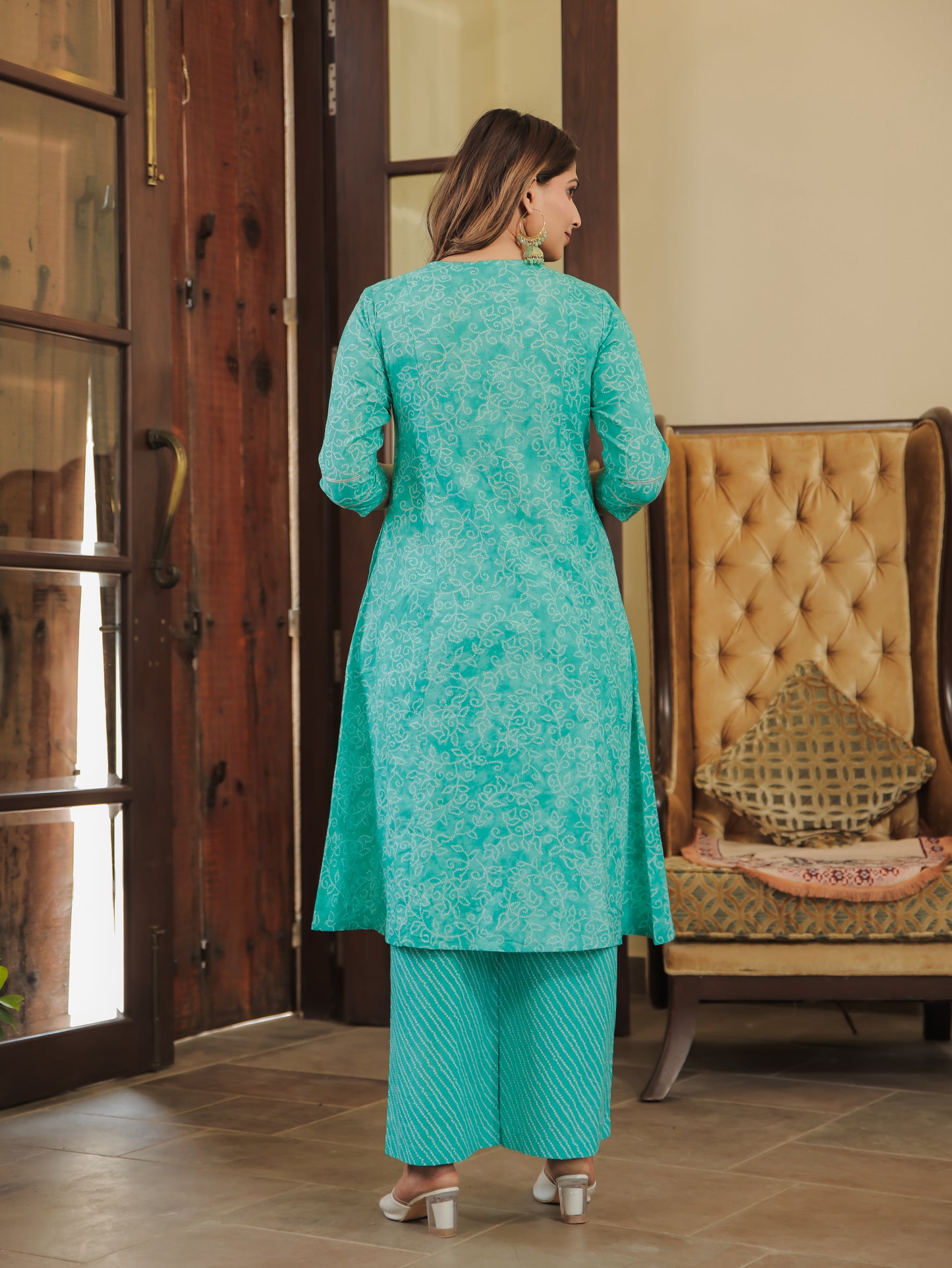 Soft Cotton Bandhani Kurta