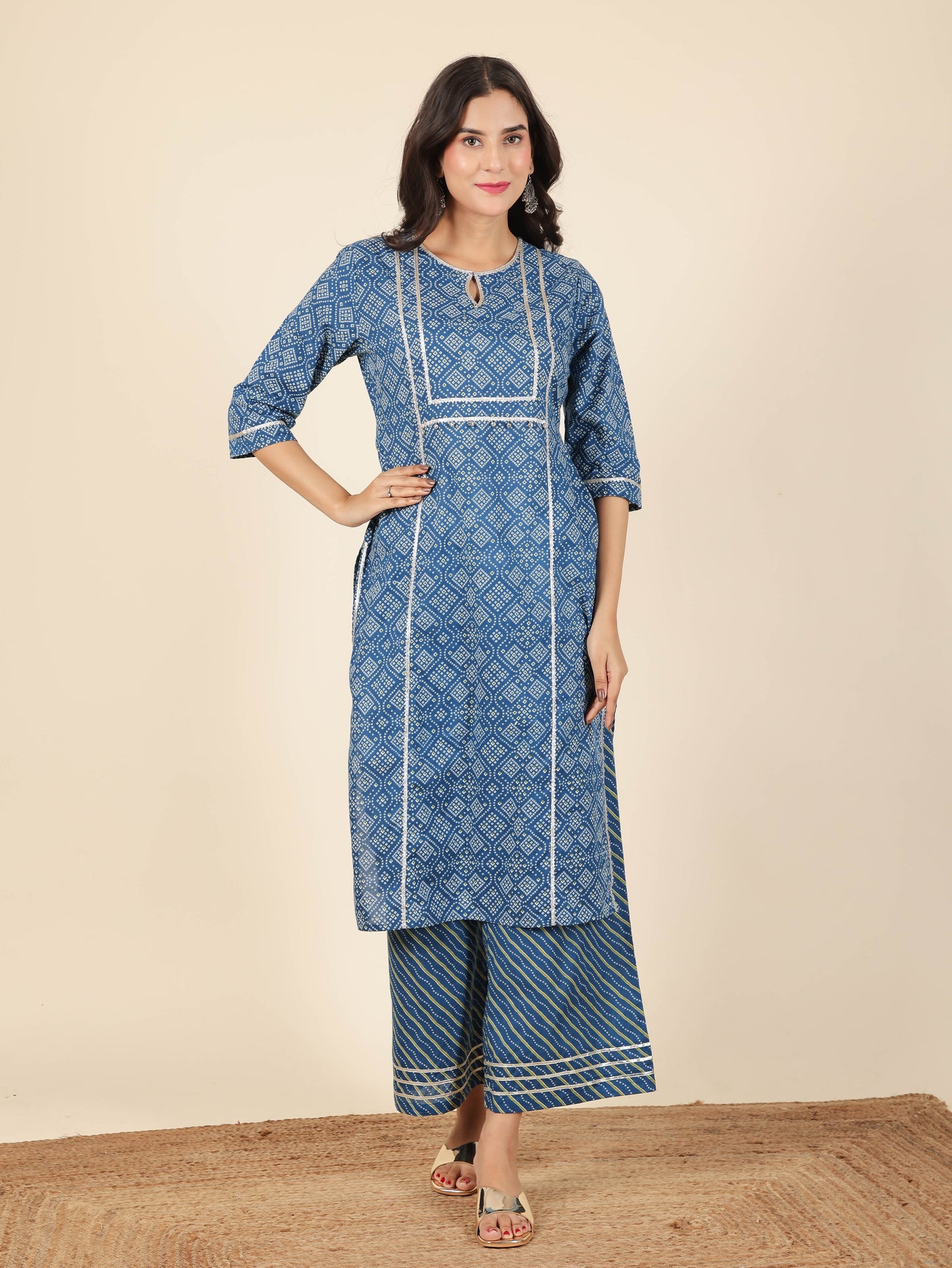 Soft Cotton Bandhani Kurta