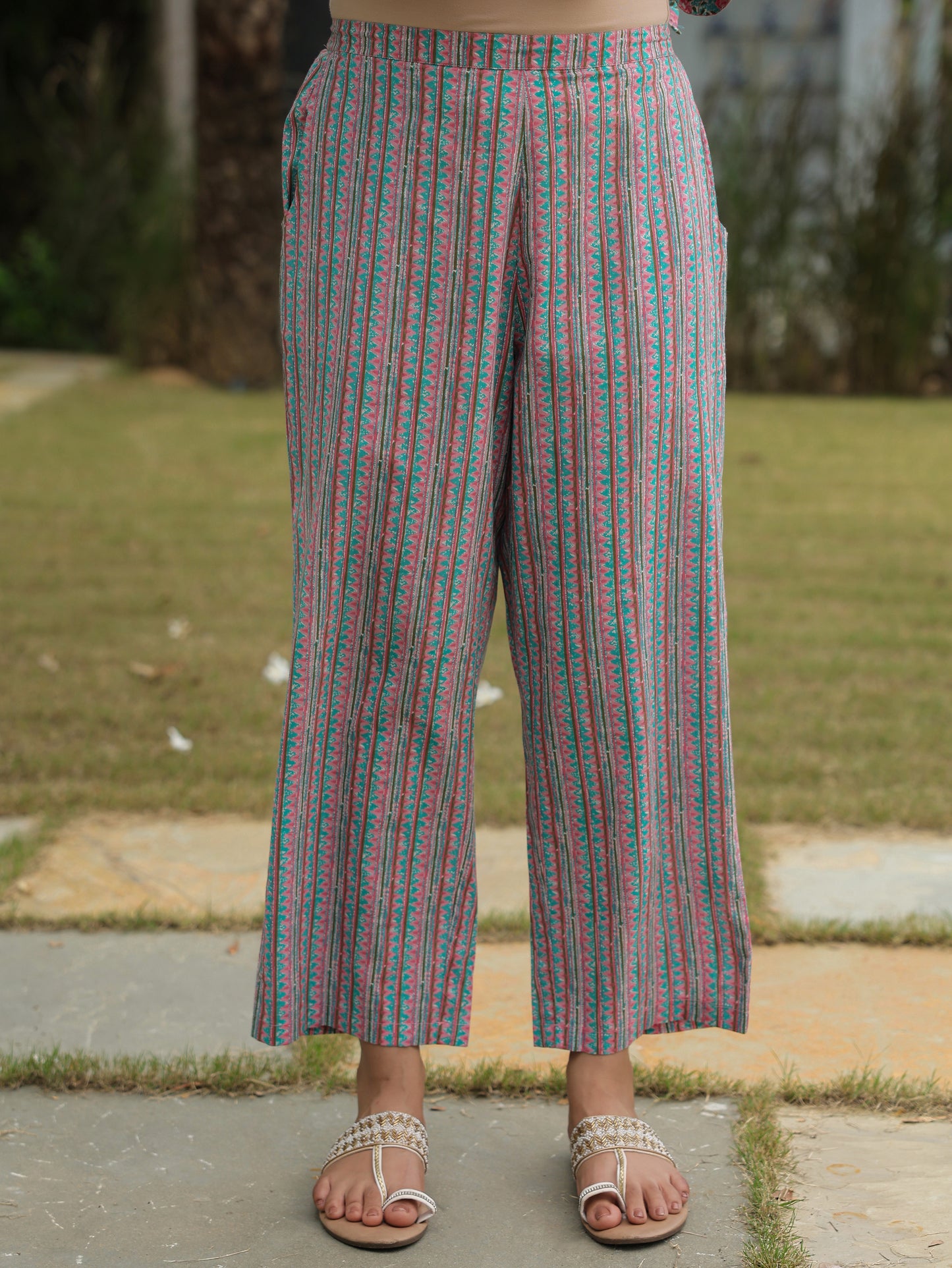 Soft Cotton Striped Pant