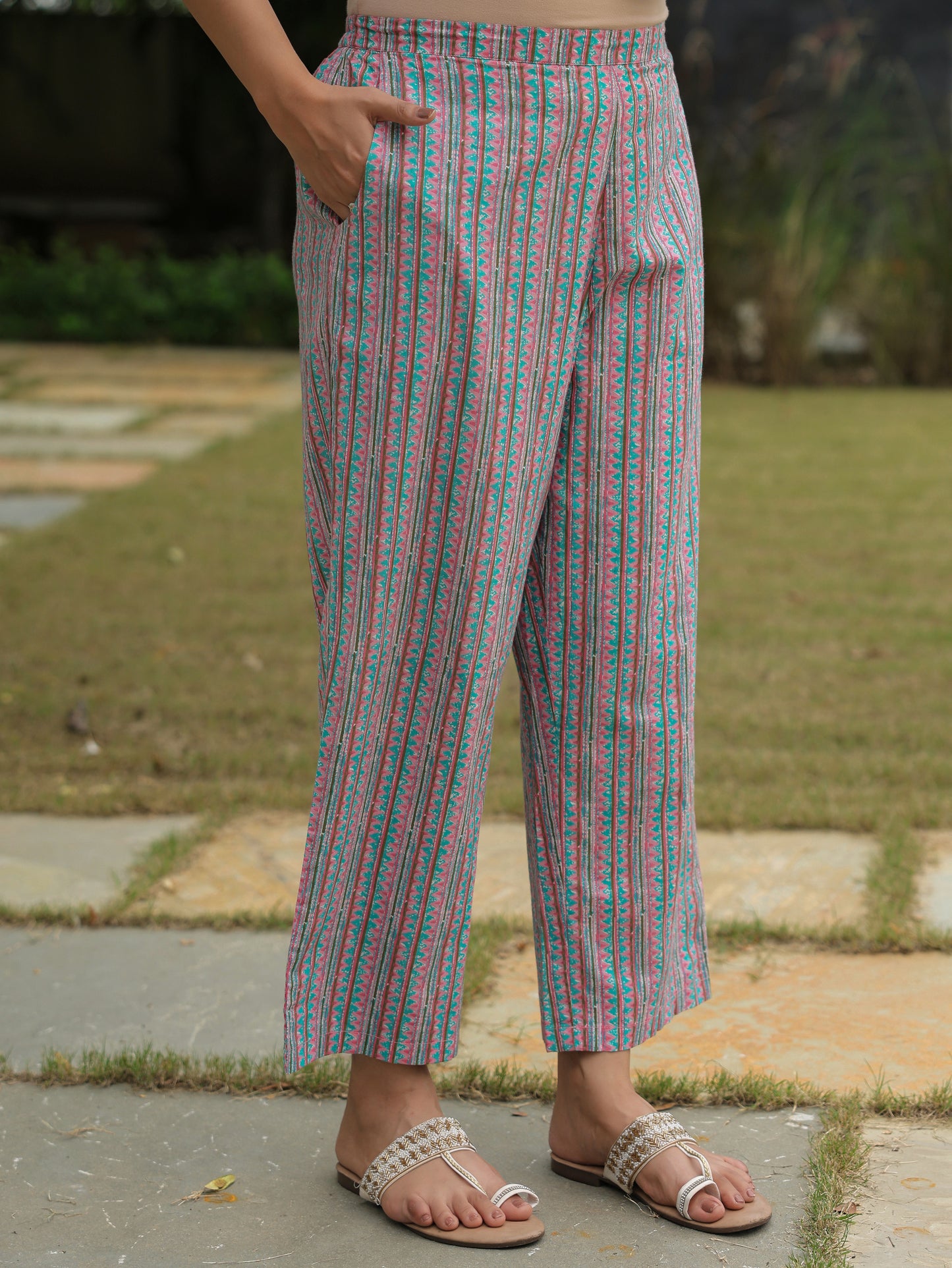 Soft Cotton Striped Pant