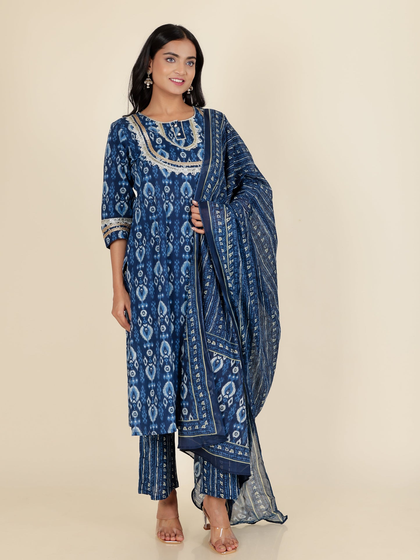 Soft Cotton Ikat Kurta