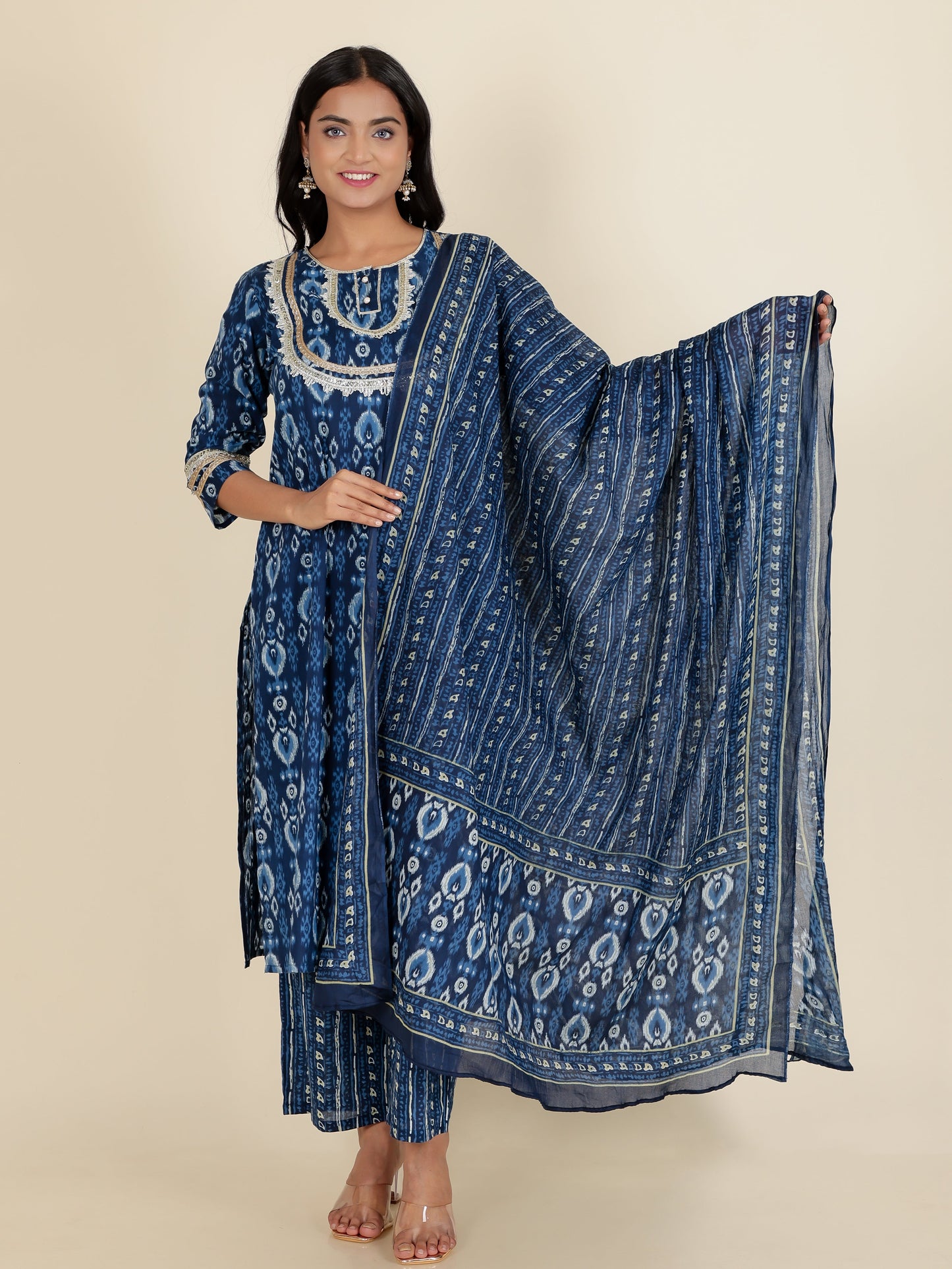 Soft Cotton Ikat Kurta