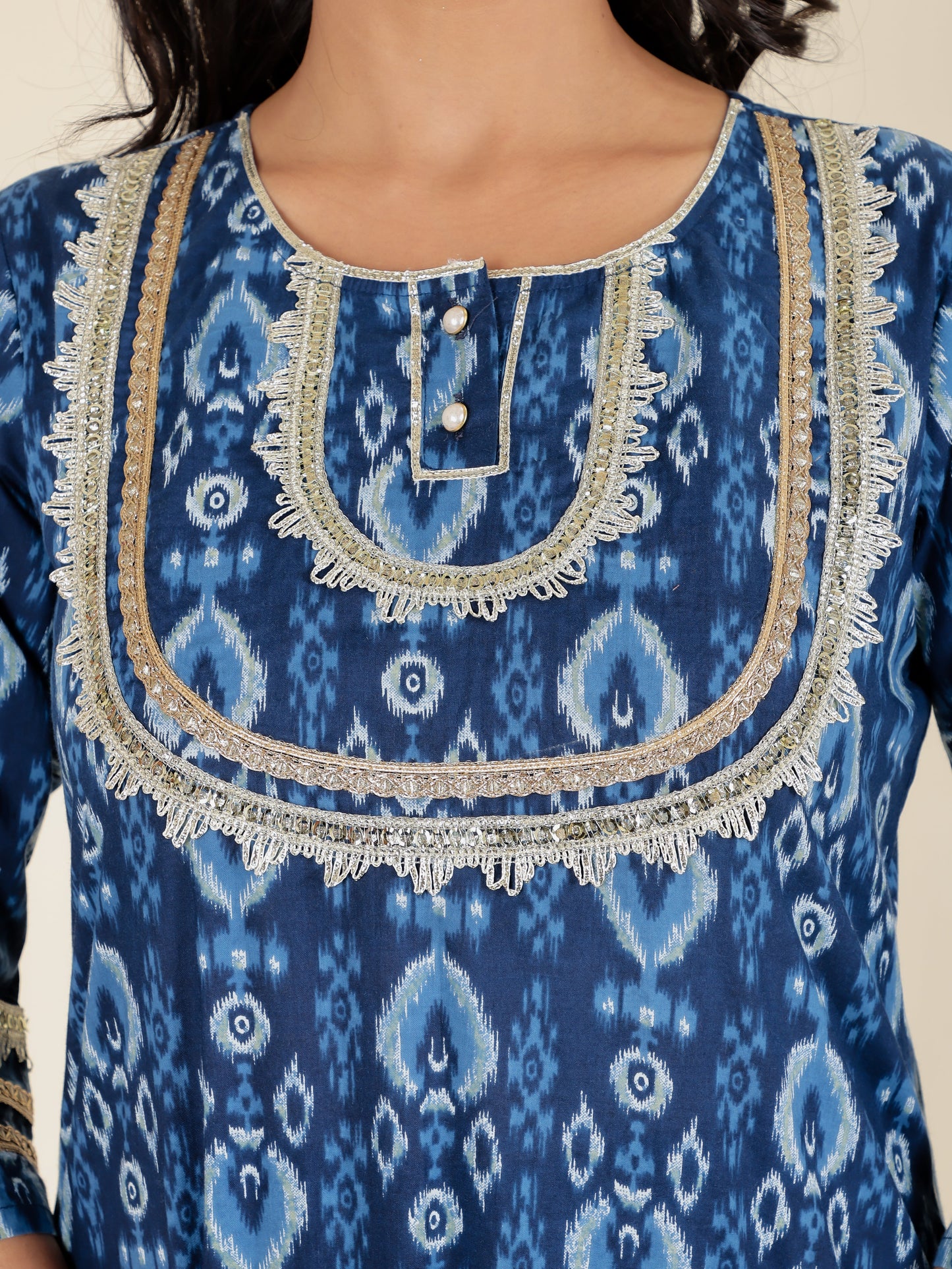 Soft Cotton Ikat Kurta