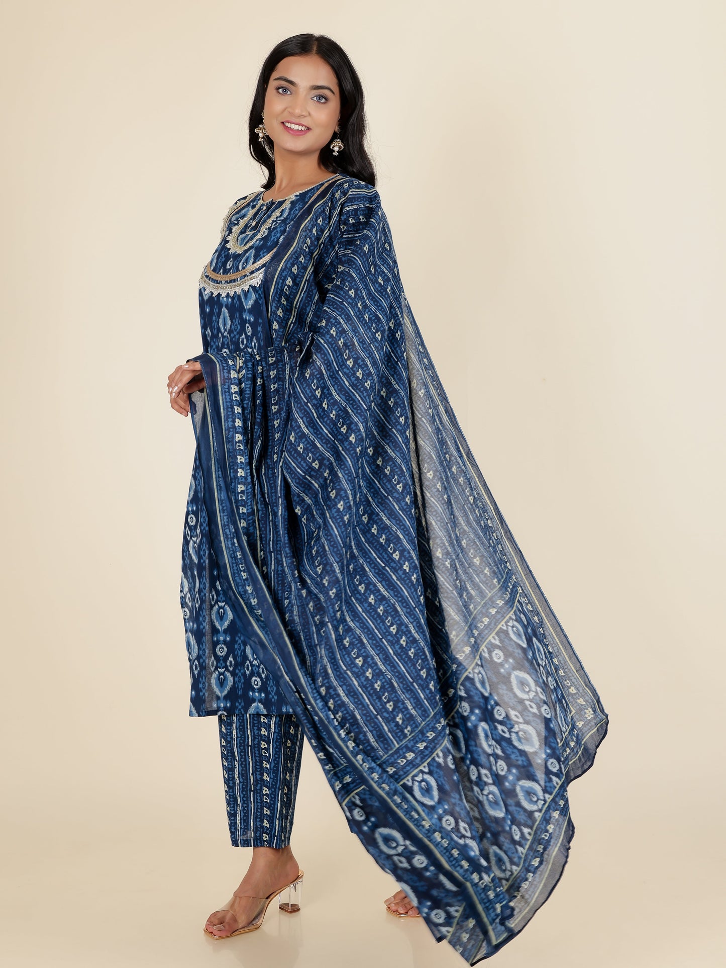 Soft Cotton Ikat Kurta