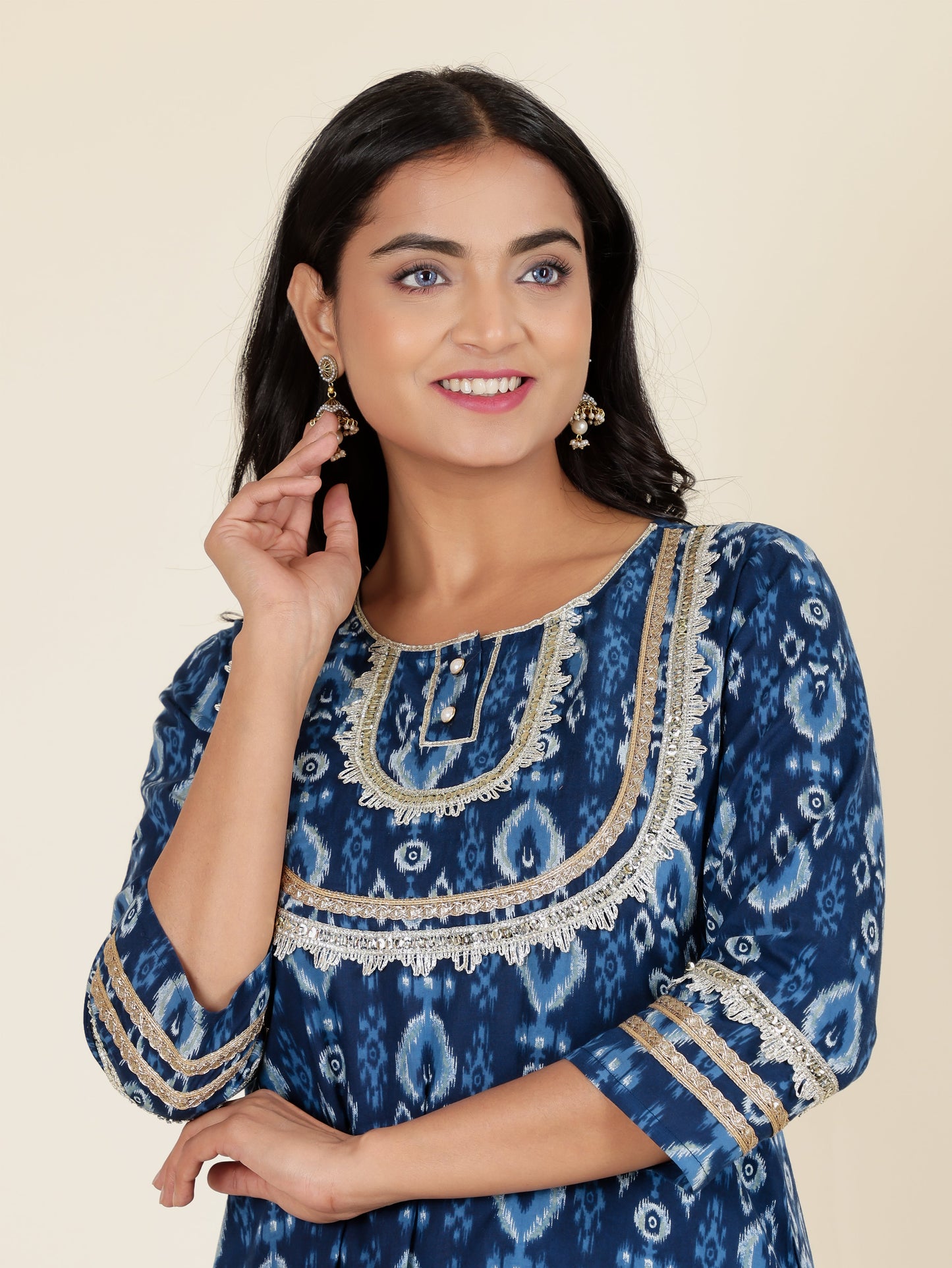 Soft Cotton Ikat Kurta