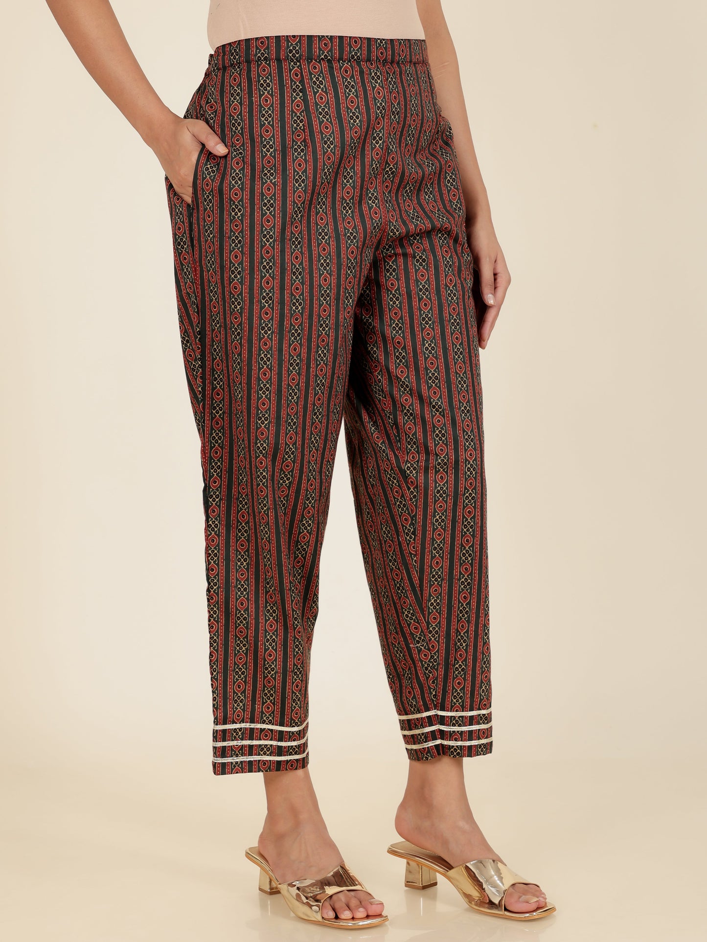 Soft Cotton Geometric Pant