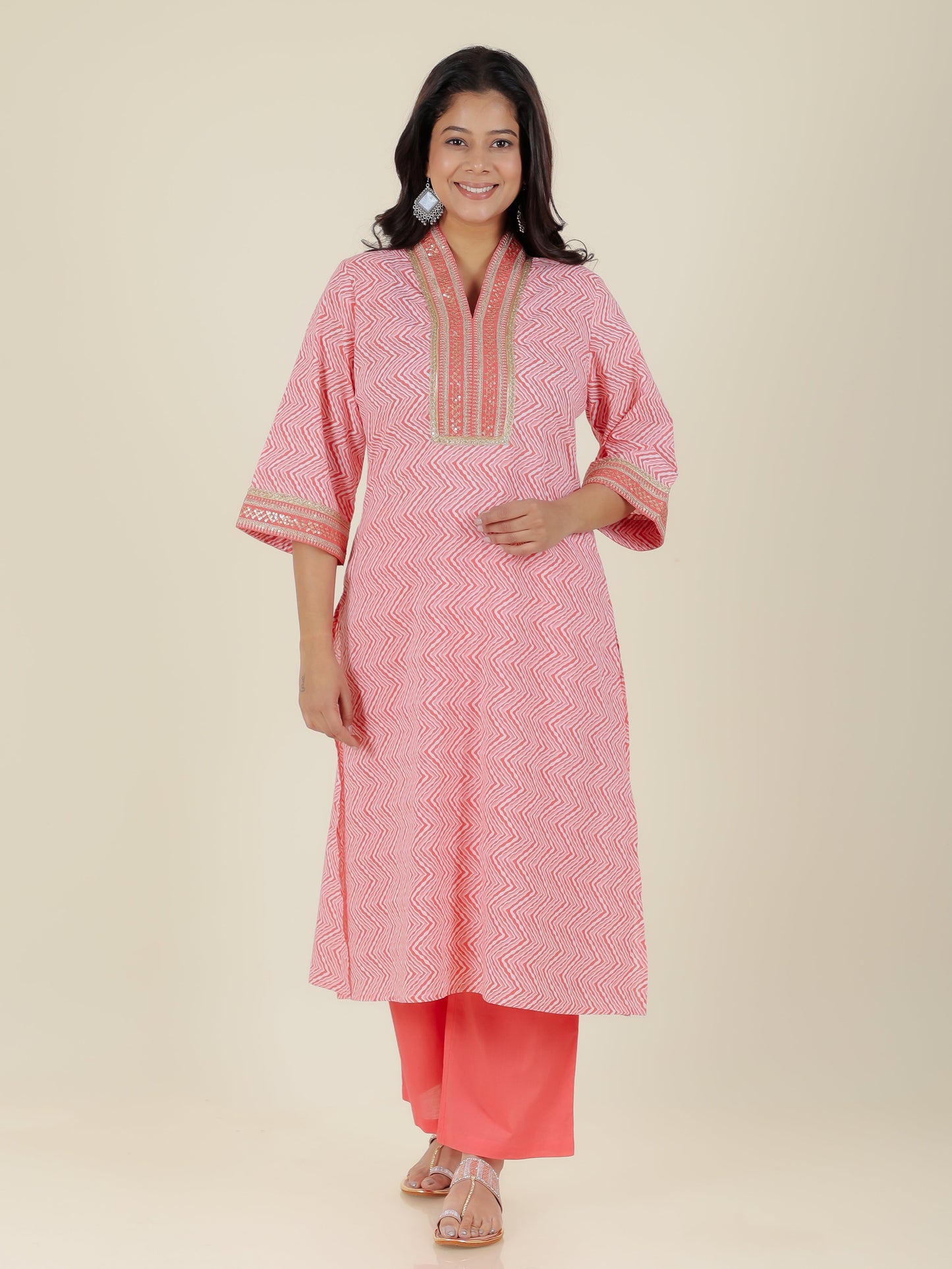 Soft Cotton Cheveron Kurta