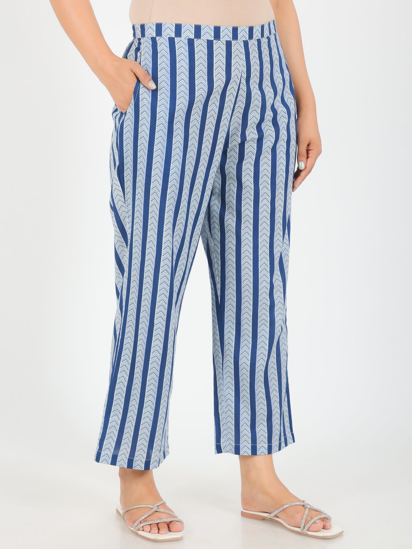 Soft Cotton Striped Pant