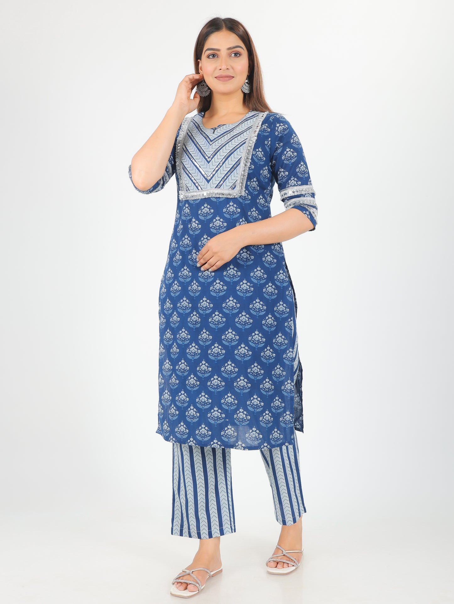 Soft Cotton Floral Kurta