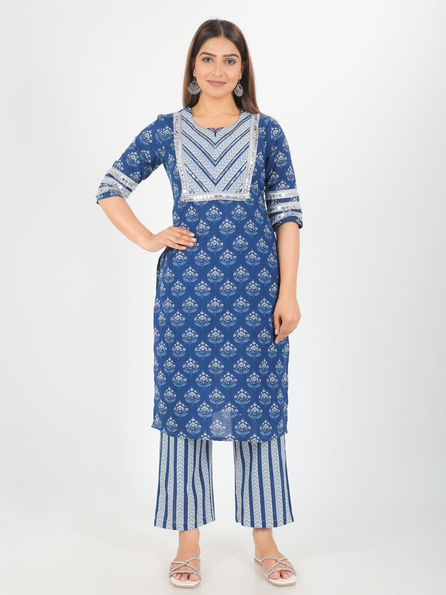 Soft Cotton Floral Kurta