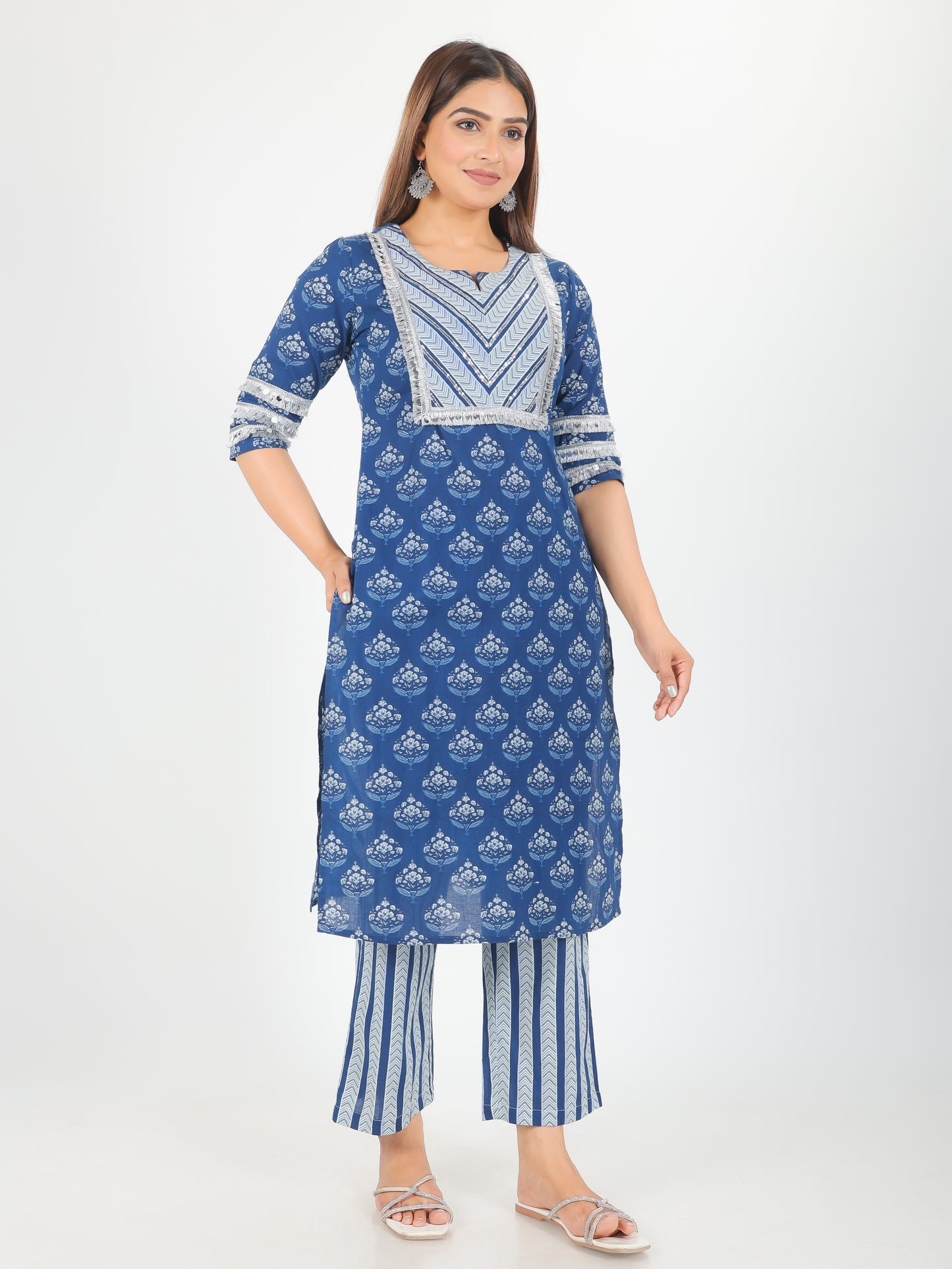 Soft Cotton Floral Kurta