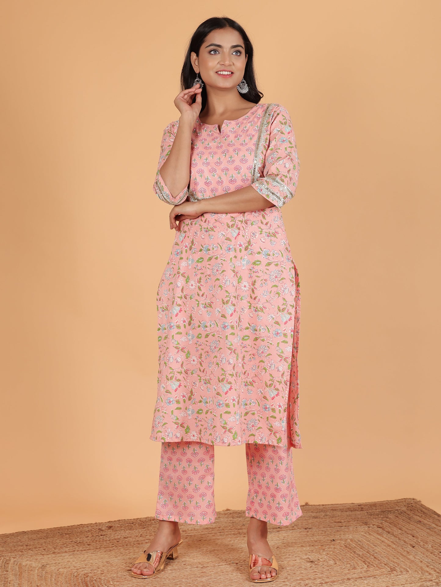 Soft Cotton Floral Kurta