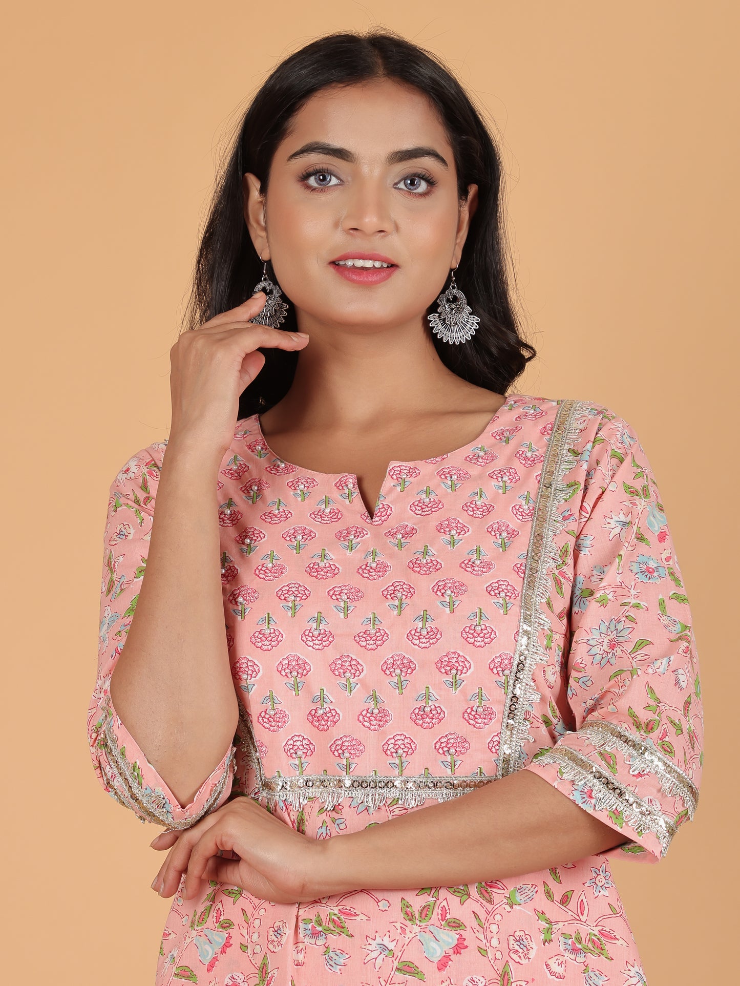 Soft Cotton Floral Kurta