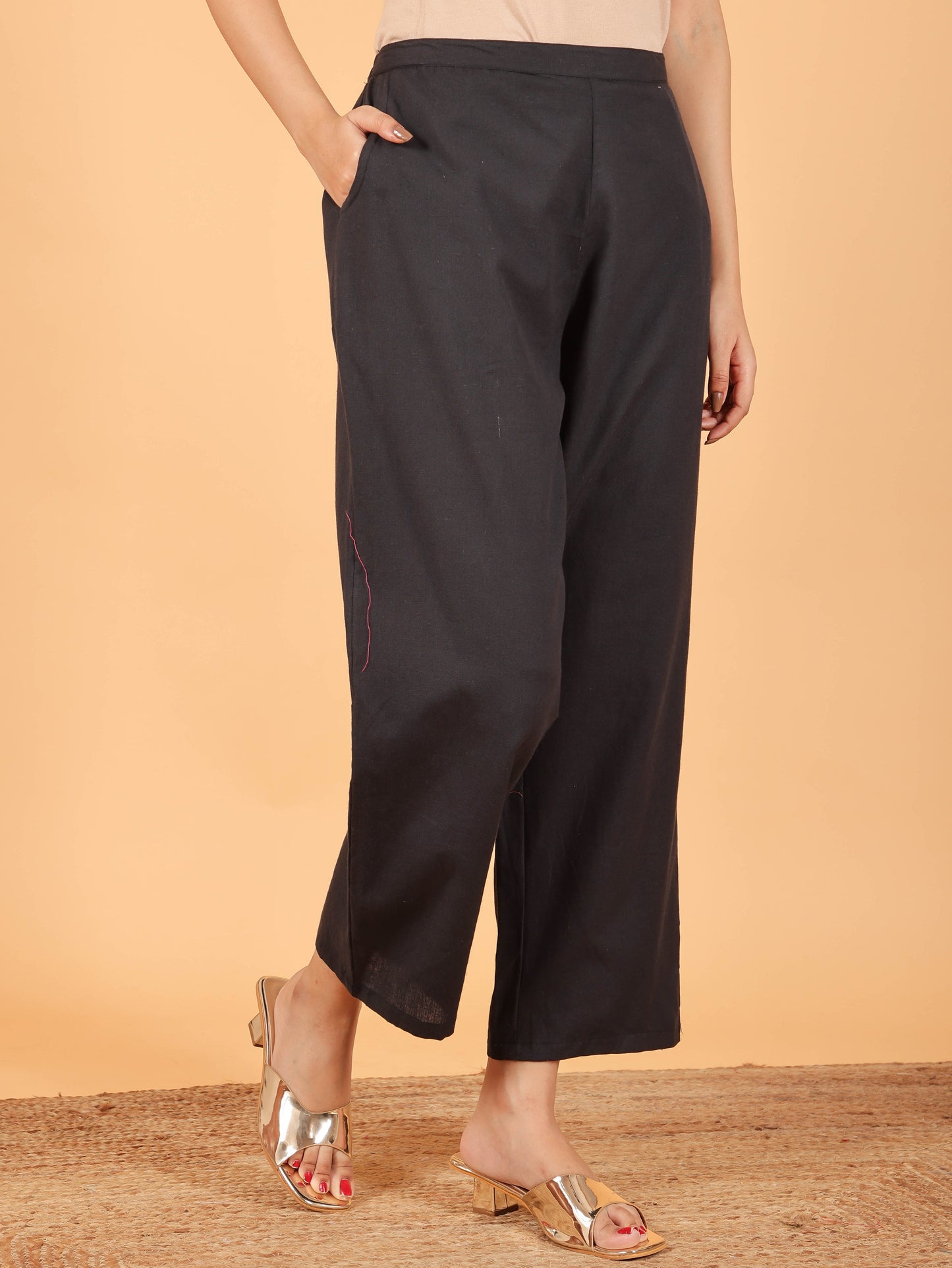 Linen Cotton Solid Pant