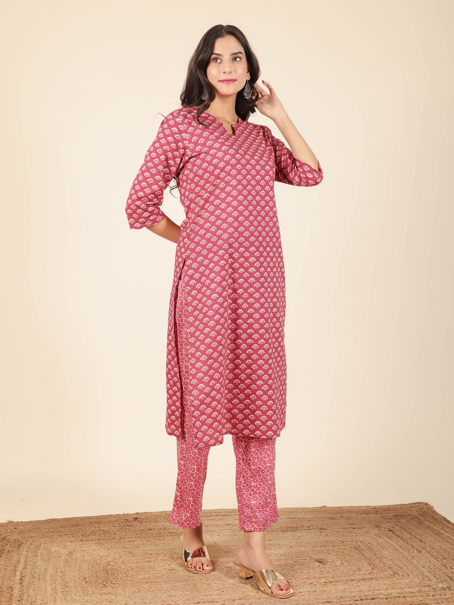 Soft Cotton Floral Kurta