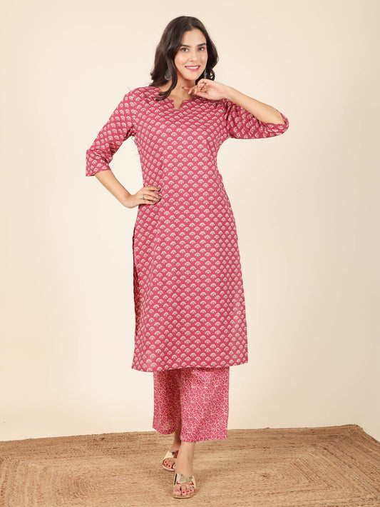 Soft Cotton Floral Kurta