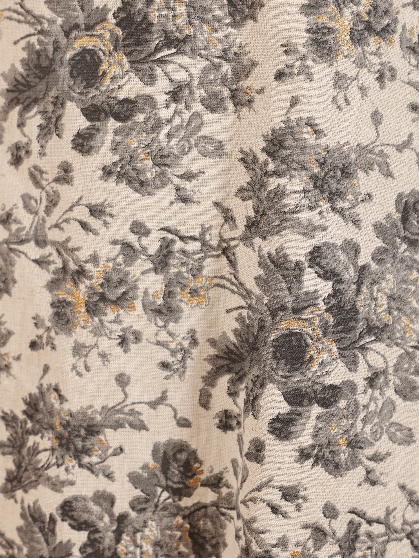 Linen Cotton Floral Pathani Cream Kurta