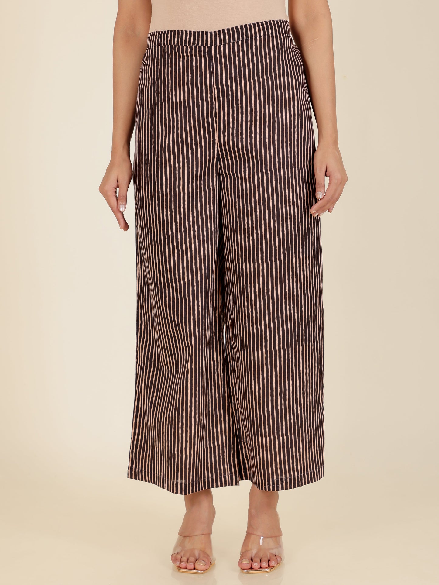 Soft Cotton Striped Palazzo