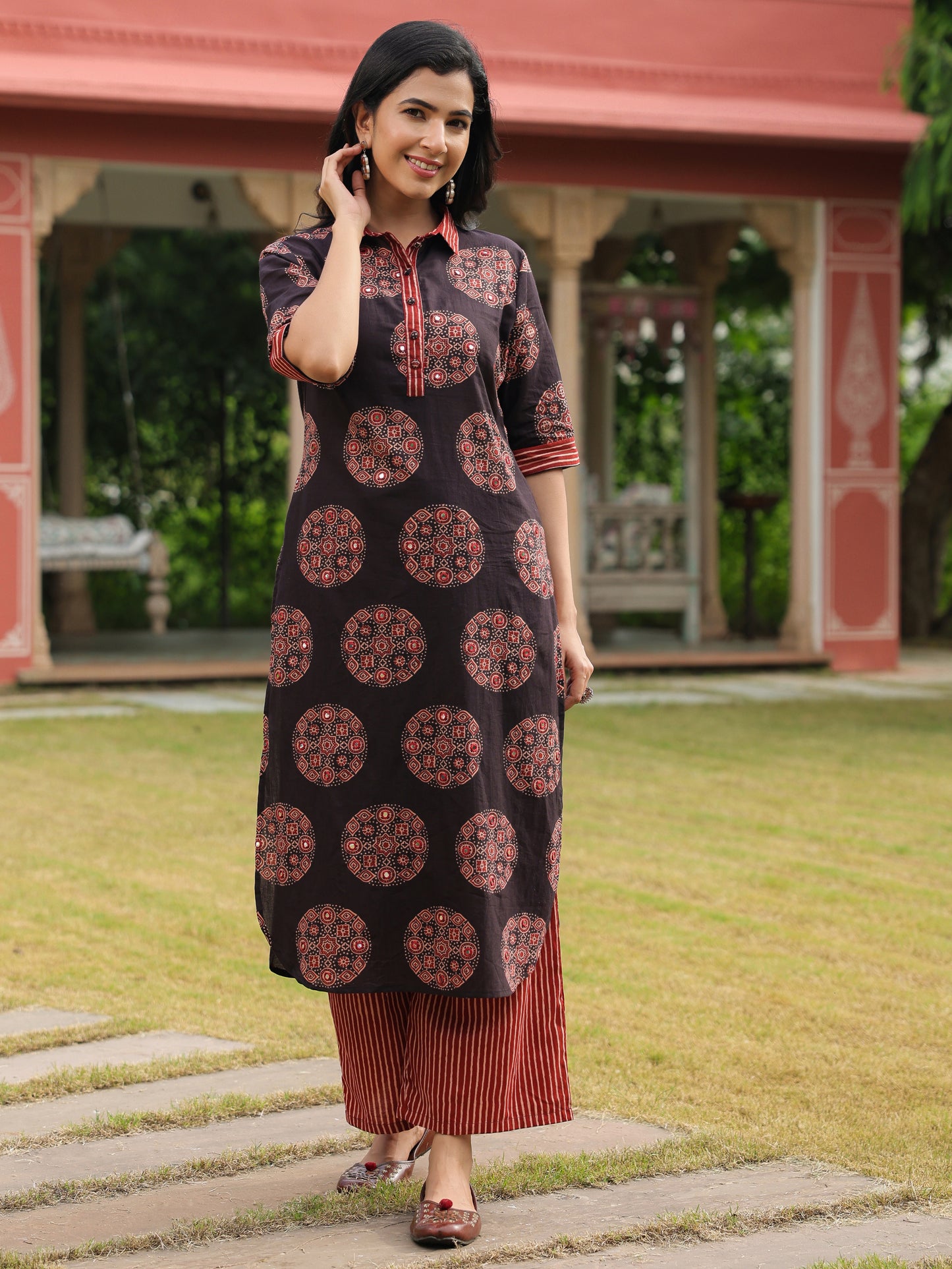 Soft Cotton Ajrakh Kurta