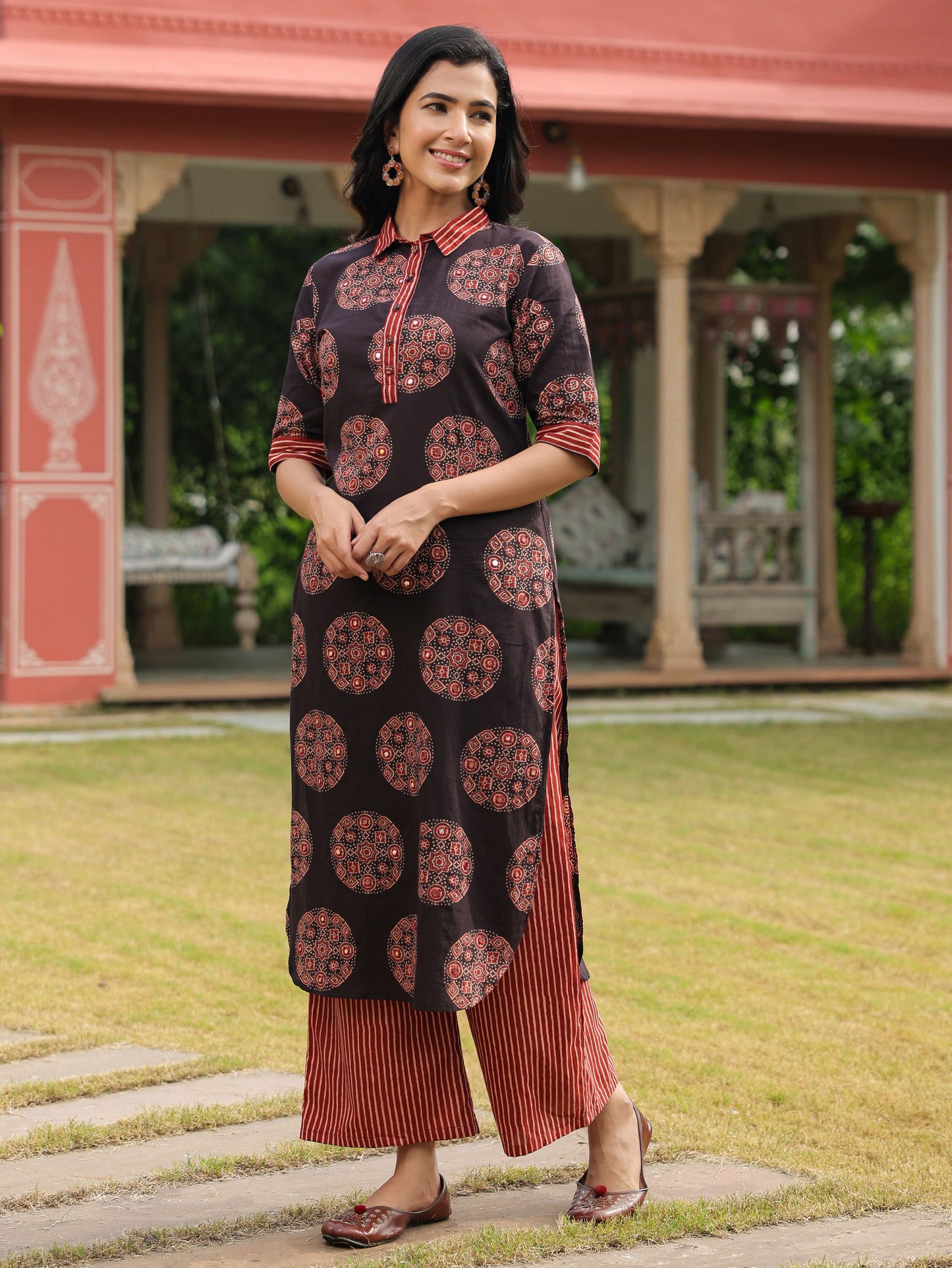 Soft Cotton Ajrakh Kurta