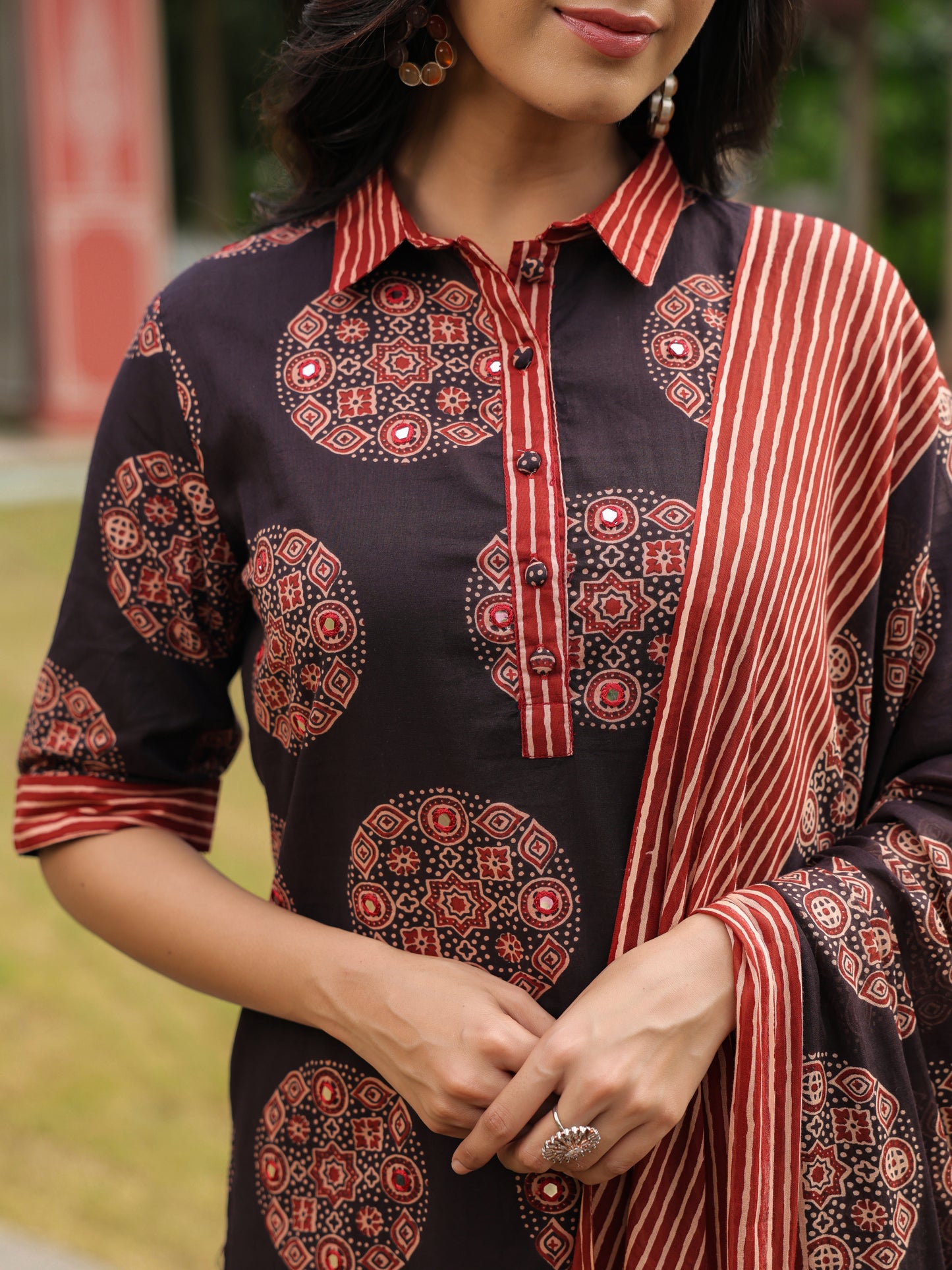 Soft Cotton Ajrakh Kurta